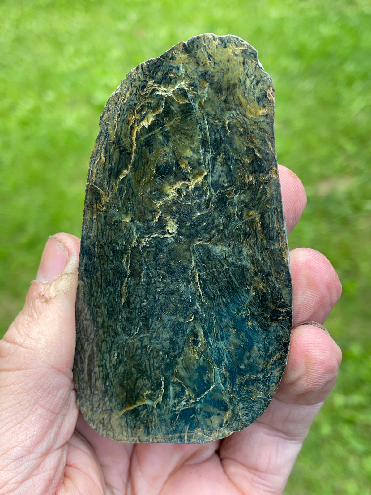 StoneBorn Creations Textured Green Serpentine Matching Pair – Hand Polished Natural Stone