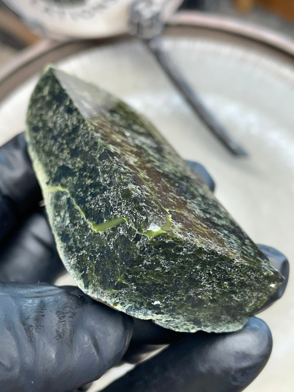 Hand-Polished Green Serpentine Slab | StoneBorn Creations