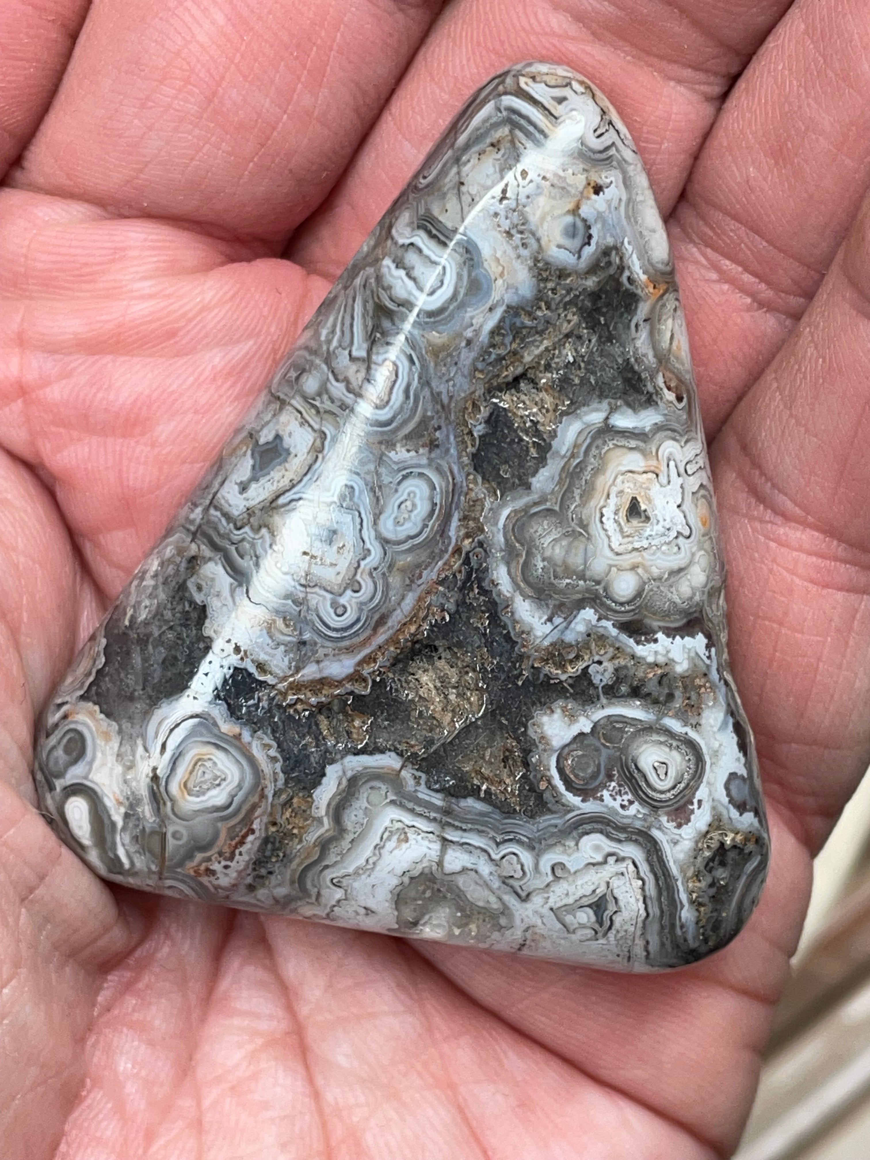 Tuxedo Lace Agate – Hand Polished Natural Stone | One of a Kind