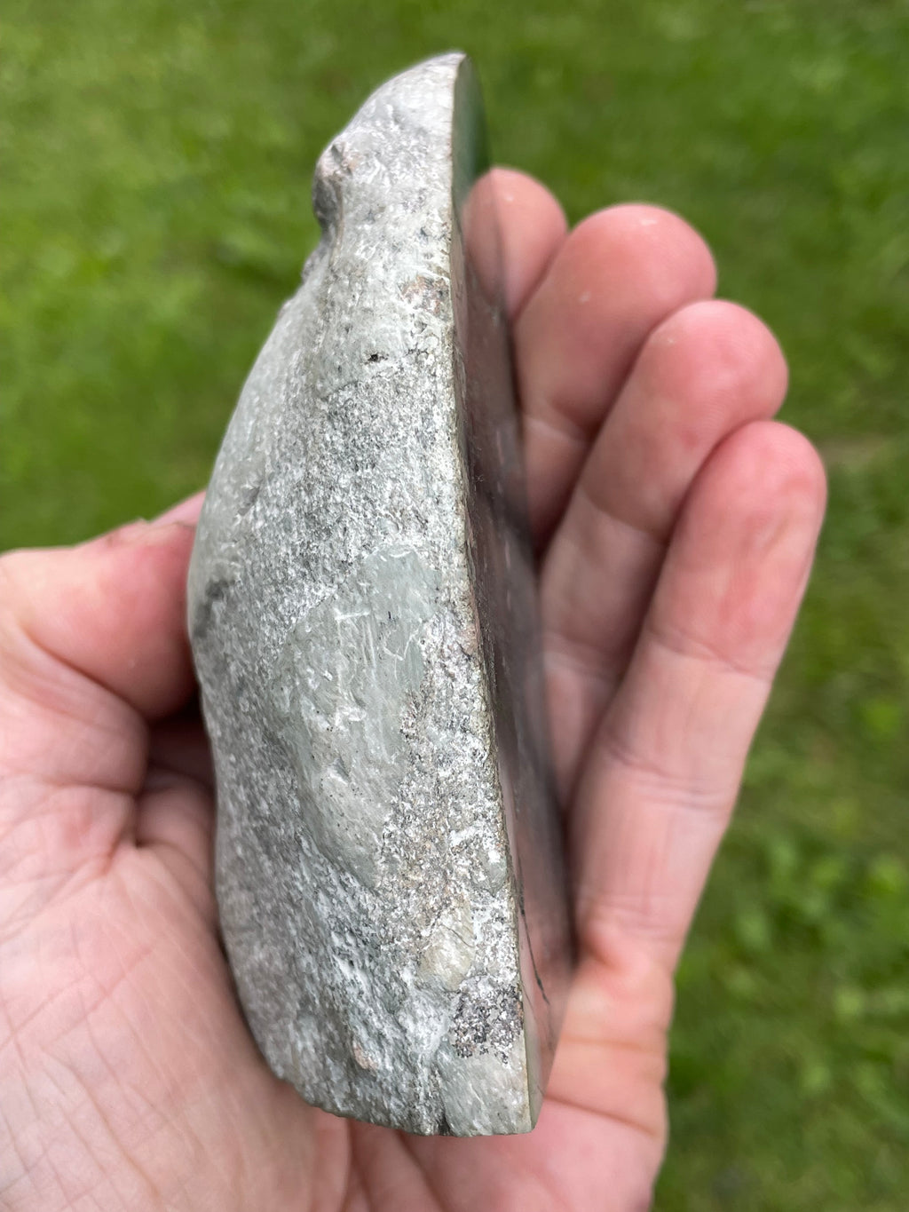 StoneBorn Creations – Deep Forest Greenstone | Hand-Polished Natural Freeform Display Stone