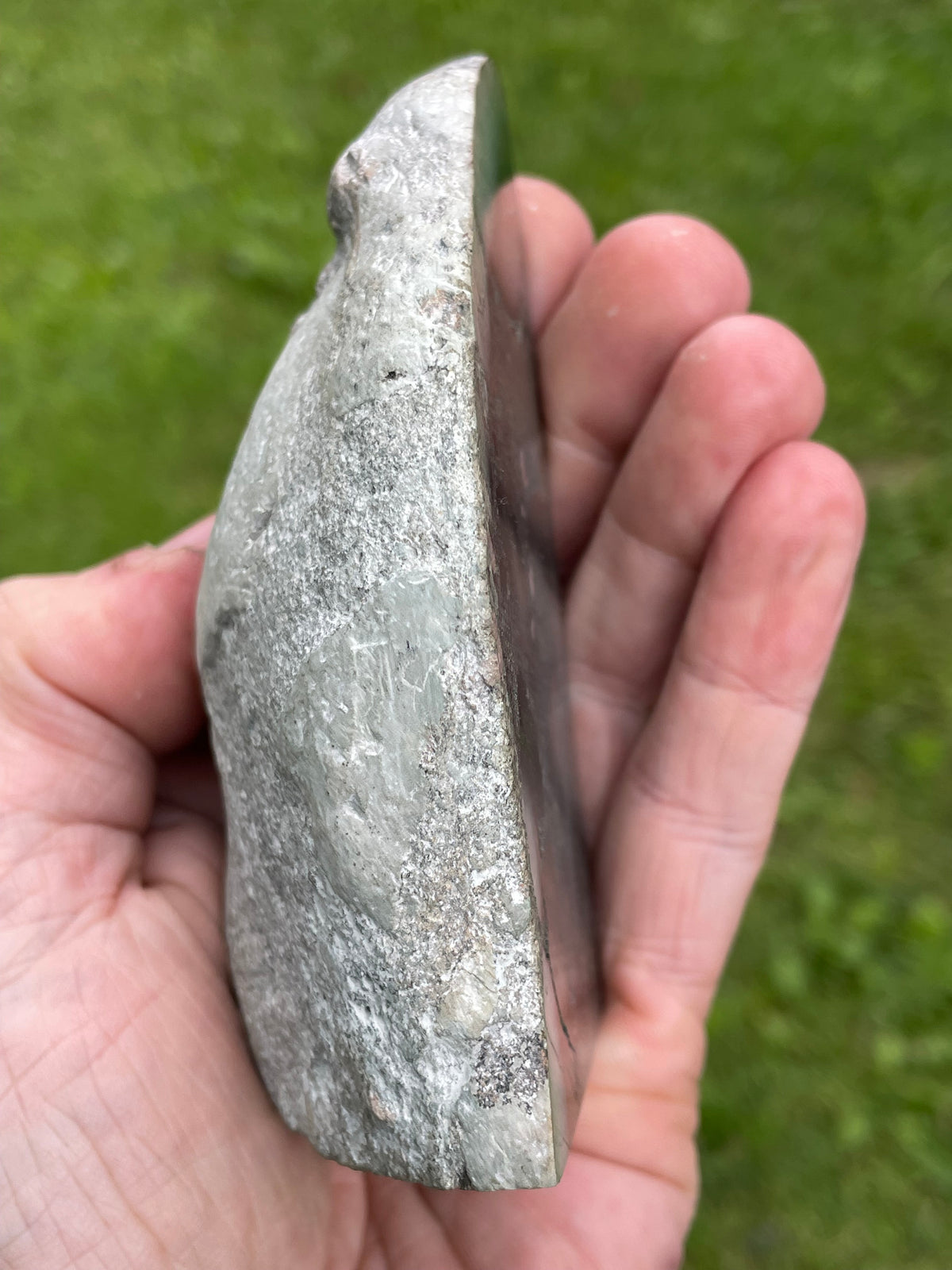 StoneBorn Creations – Deep Forest Greenstone | Hand-Polished Natural Freeform Display Stone