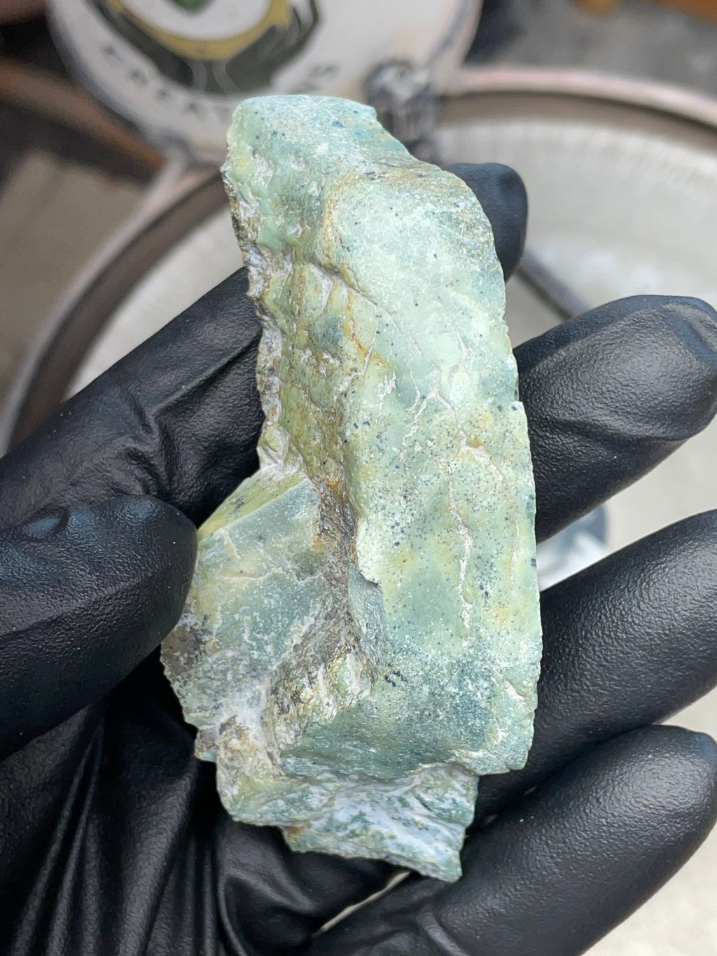 Hand-Polished Green Stone Slab | StoneBorn Creations