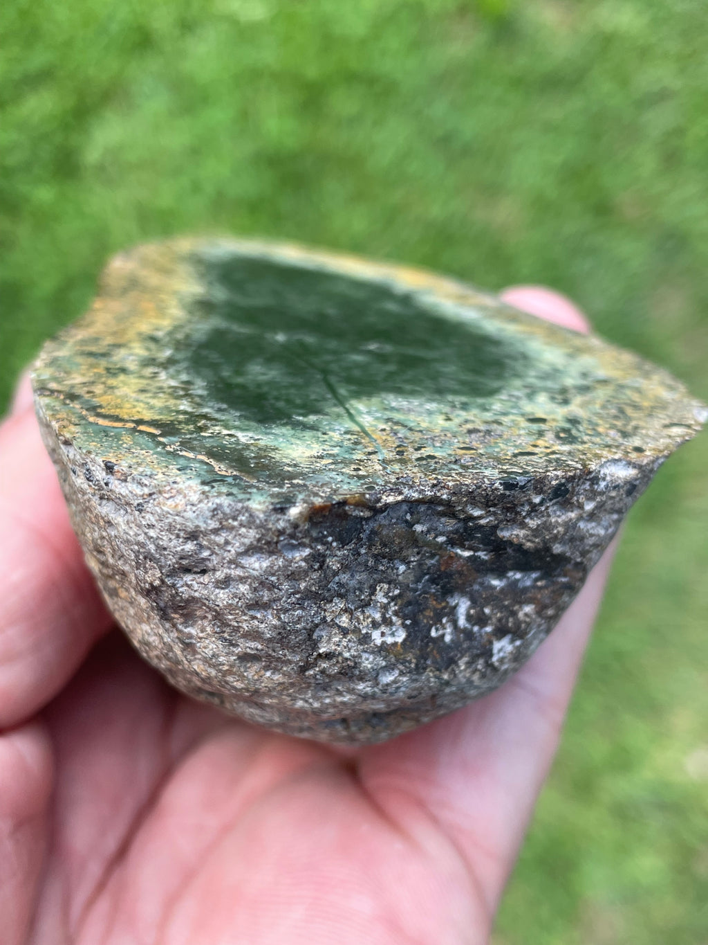 StoneBorn Creations Hand-Polished Vermont Serpentine Bookmatched Pair | One-of-a-Kind Natural Display Stones