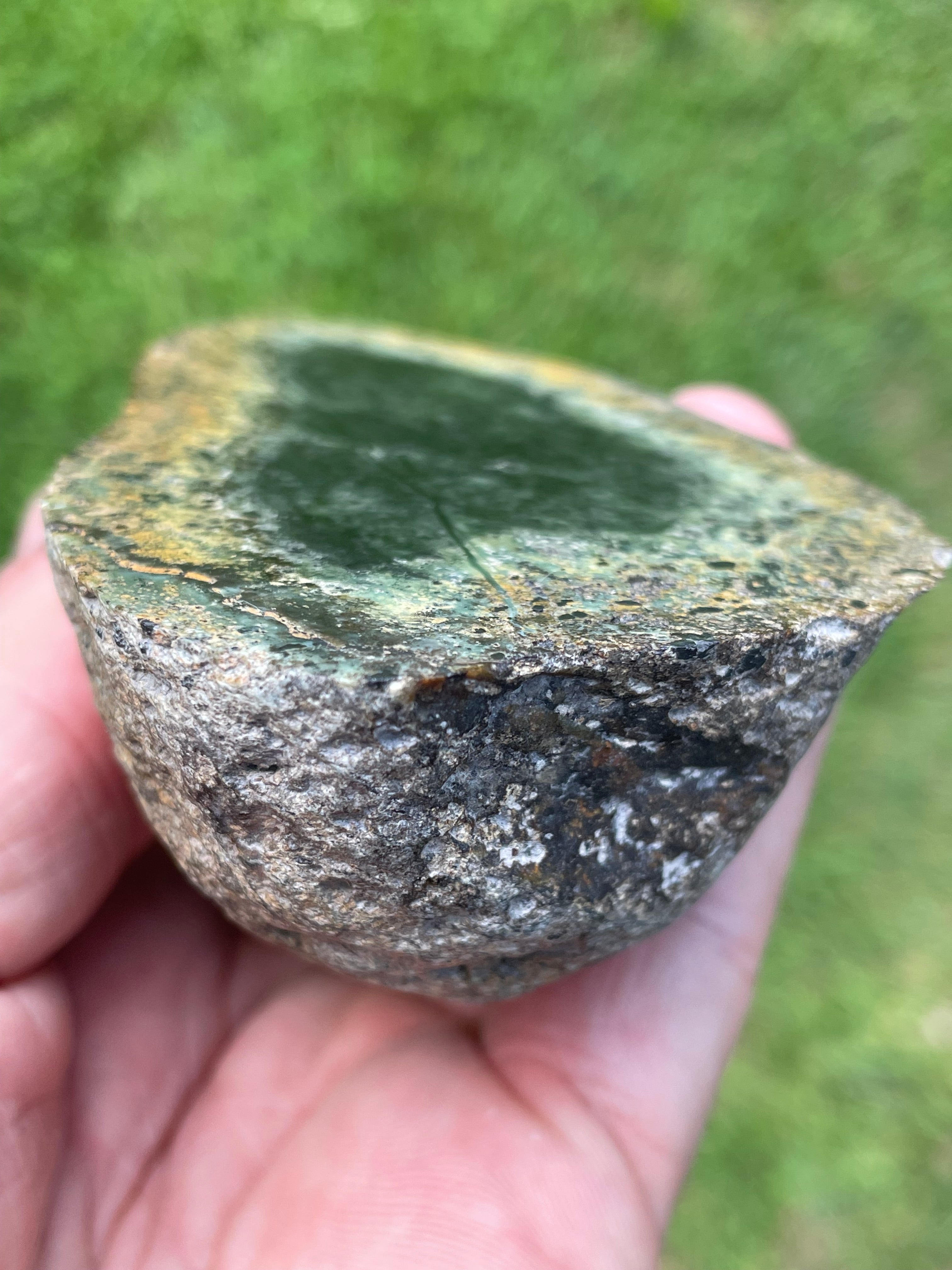 StoneBorn Creations Hand-Polished Vermont Serpentine Bookmatched Pair | One-of-a-Kind Natural Display Stones