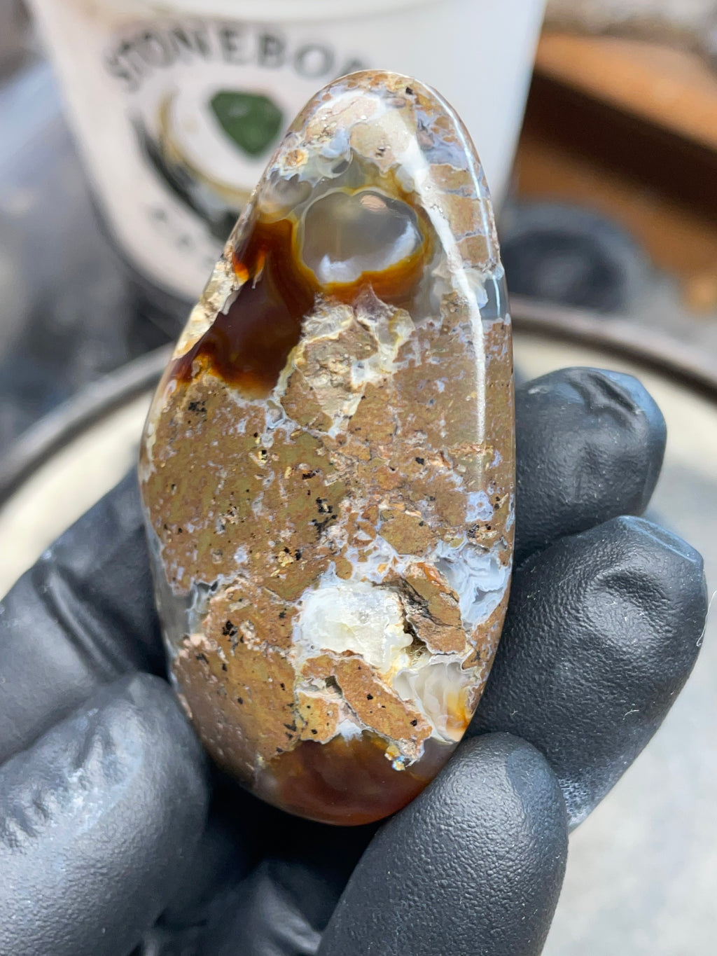 StoneBorn Fire Agate — Hand Shaped & Polished