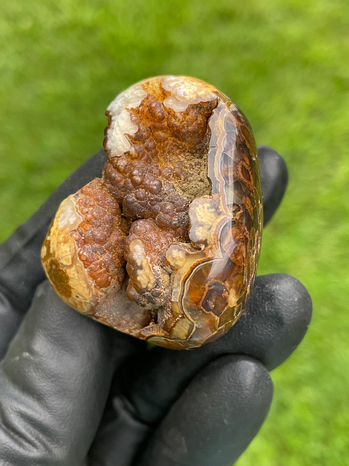 StoneBorn Creations Natural Botryoidal Freeform – Hand Polished with Natural Center