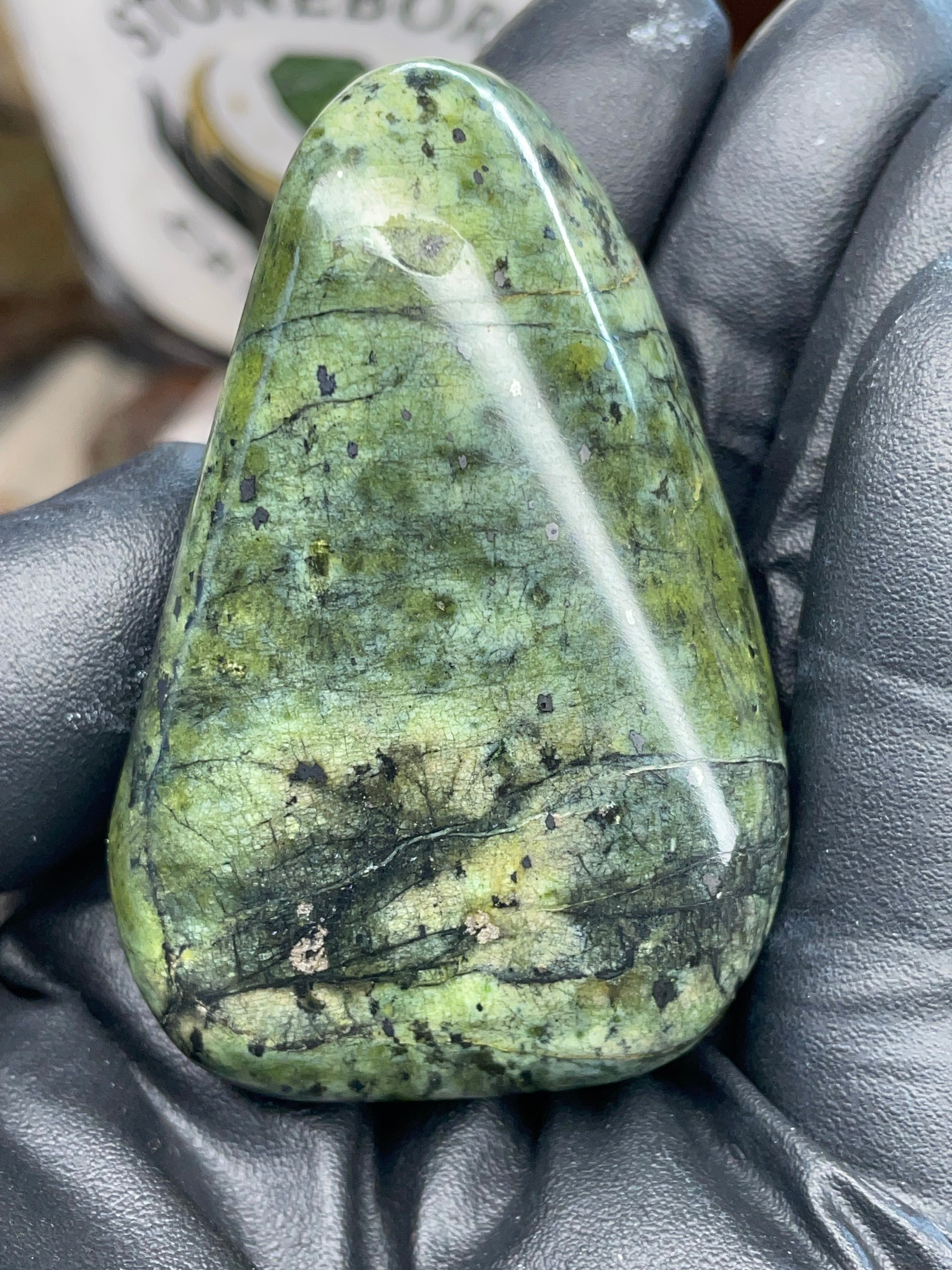 Hand-Polished Green Serpentine Freeform | StoneBorn Creations