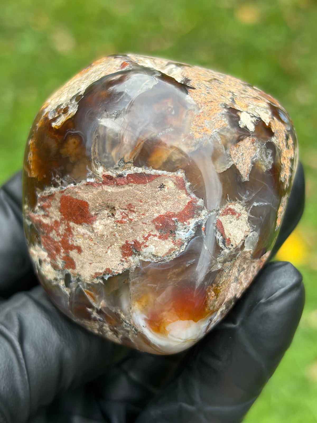 StoneBorn Creations Fire Agate — Hand-Polished Natural Stone