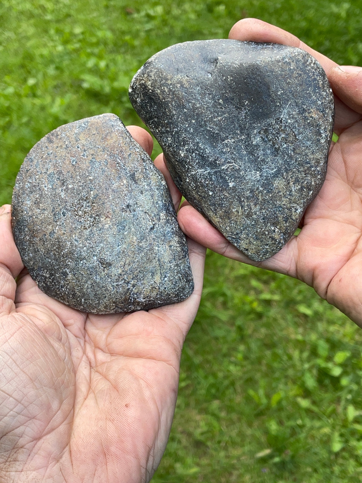 StoneBorn Creations Green Serpentine Matching Pair – Hand Polished Natural Stone