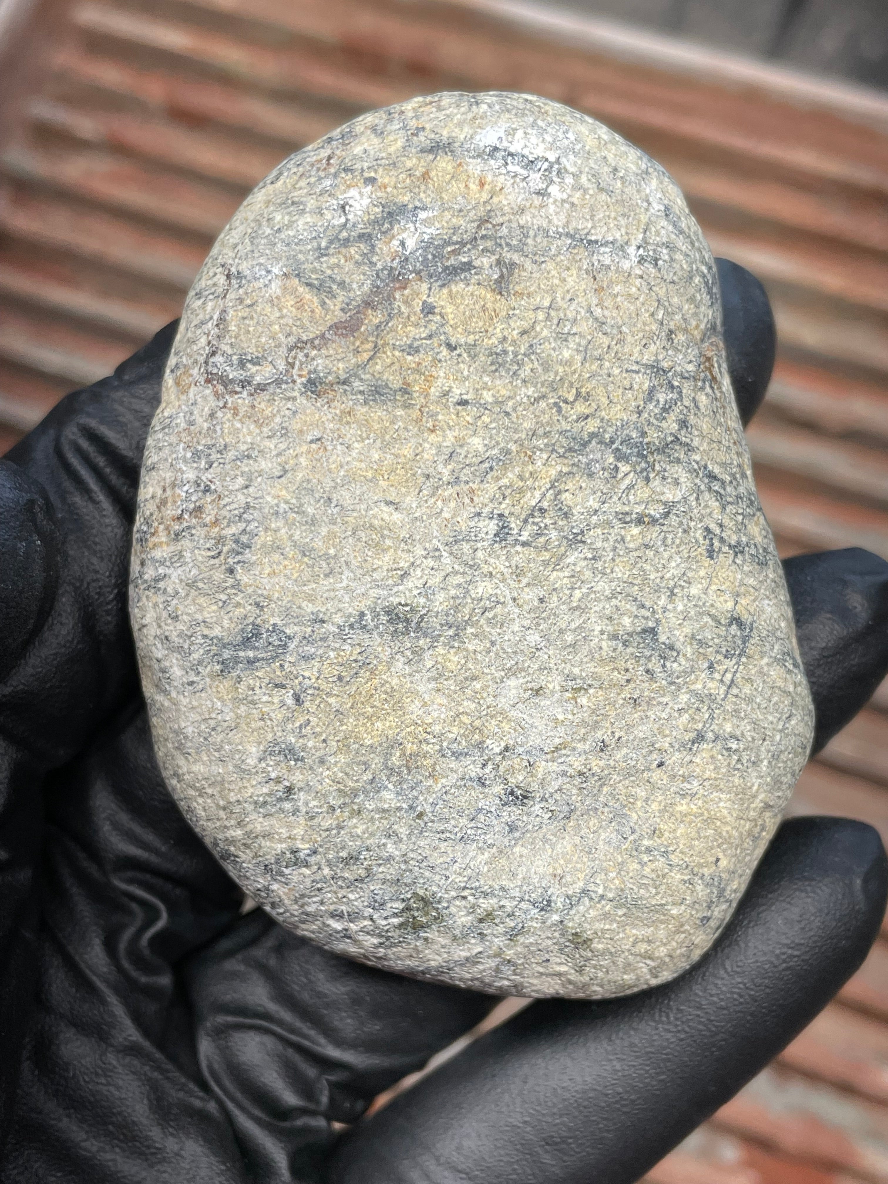 StoneBorn Creations | Polished Vermont Greenstone Slab — Pale Olive with Dark Mineral Veining