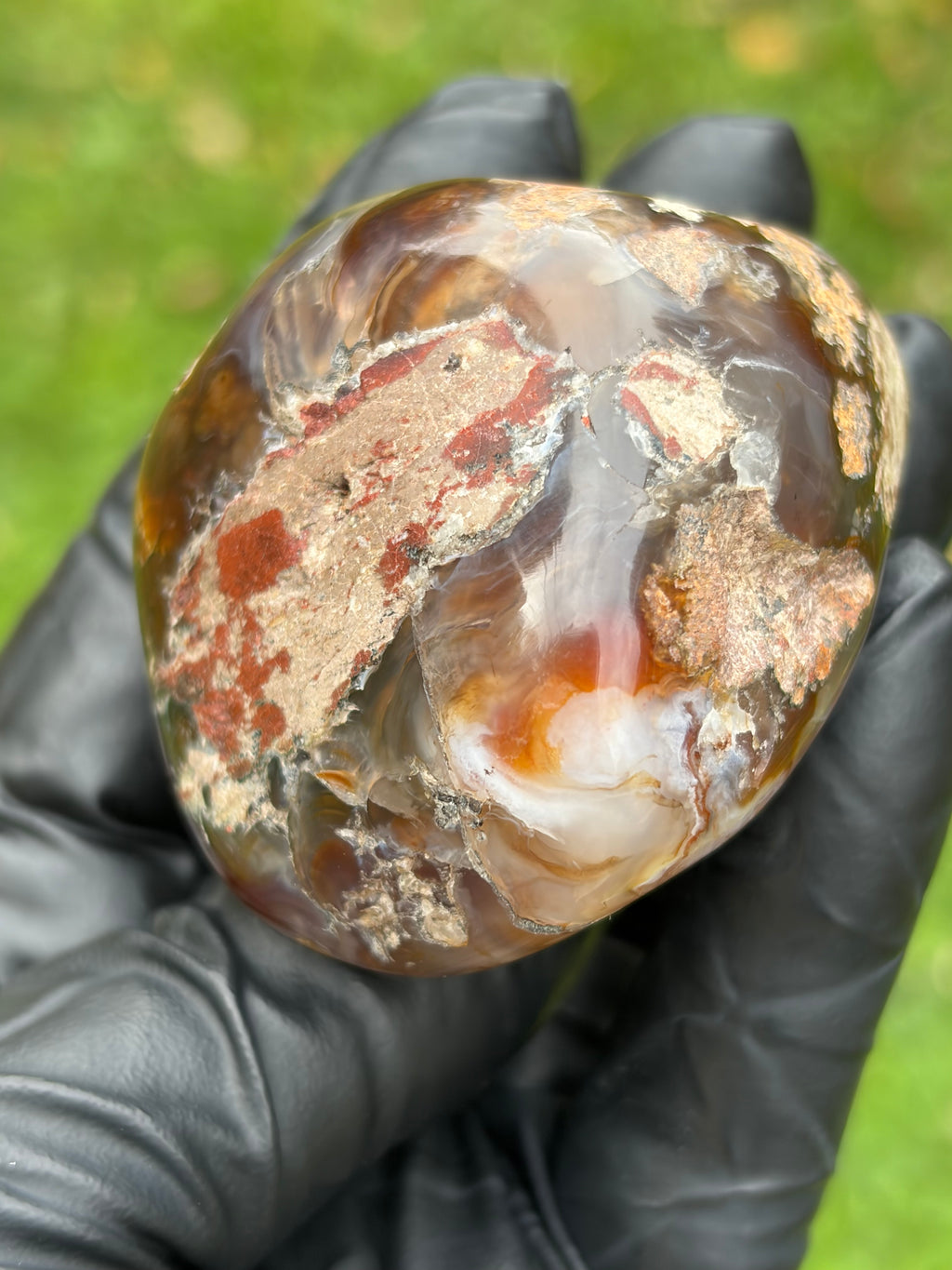 StoneBorn Creations Fire Agate — Hand-Polished Natural Stone