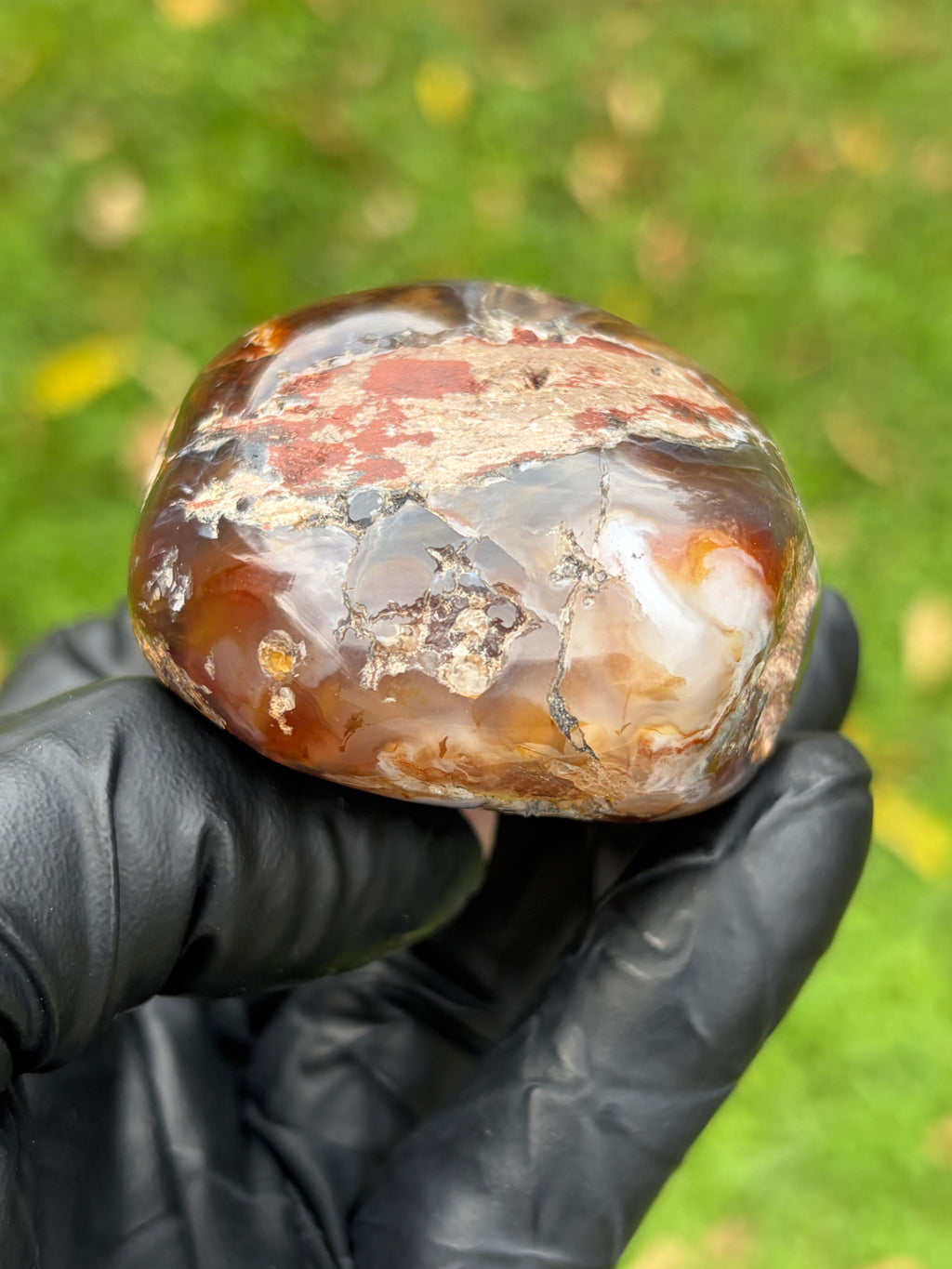 StoneBorn Creations Fire Agate — Hand-Polished Natural Stone