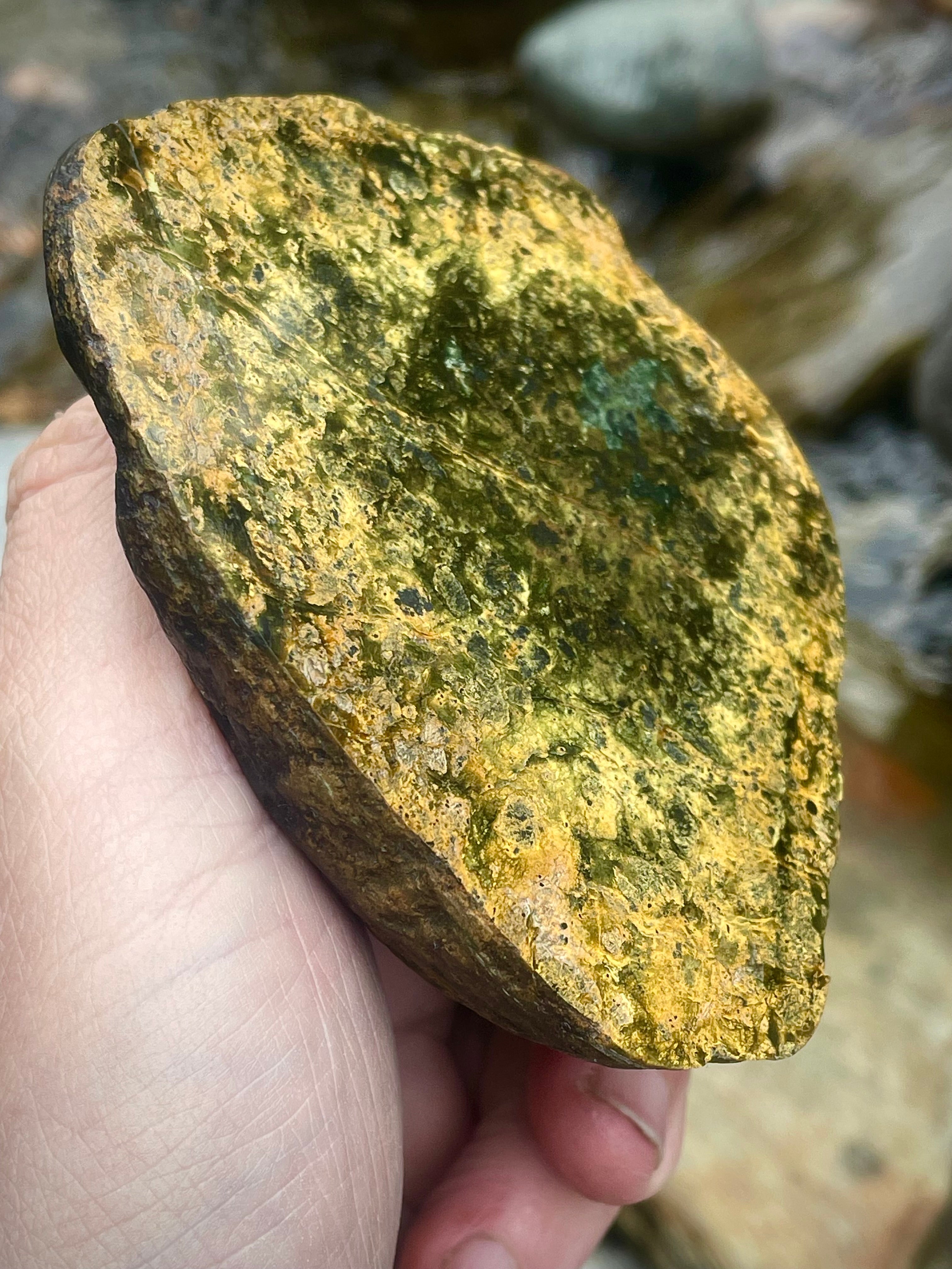 ✨ Golden Forest Glow — Polished Vermont River Stone (One-of-One)