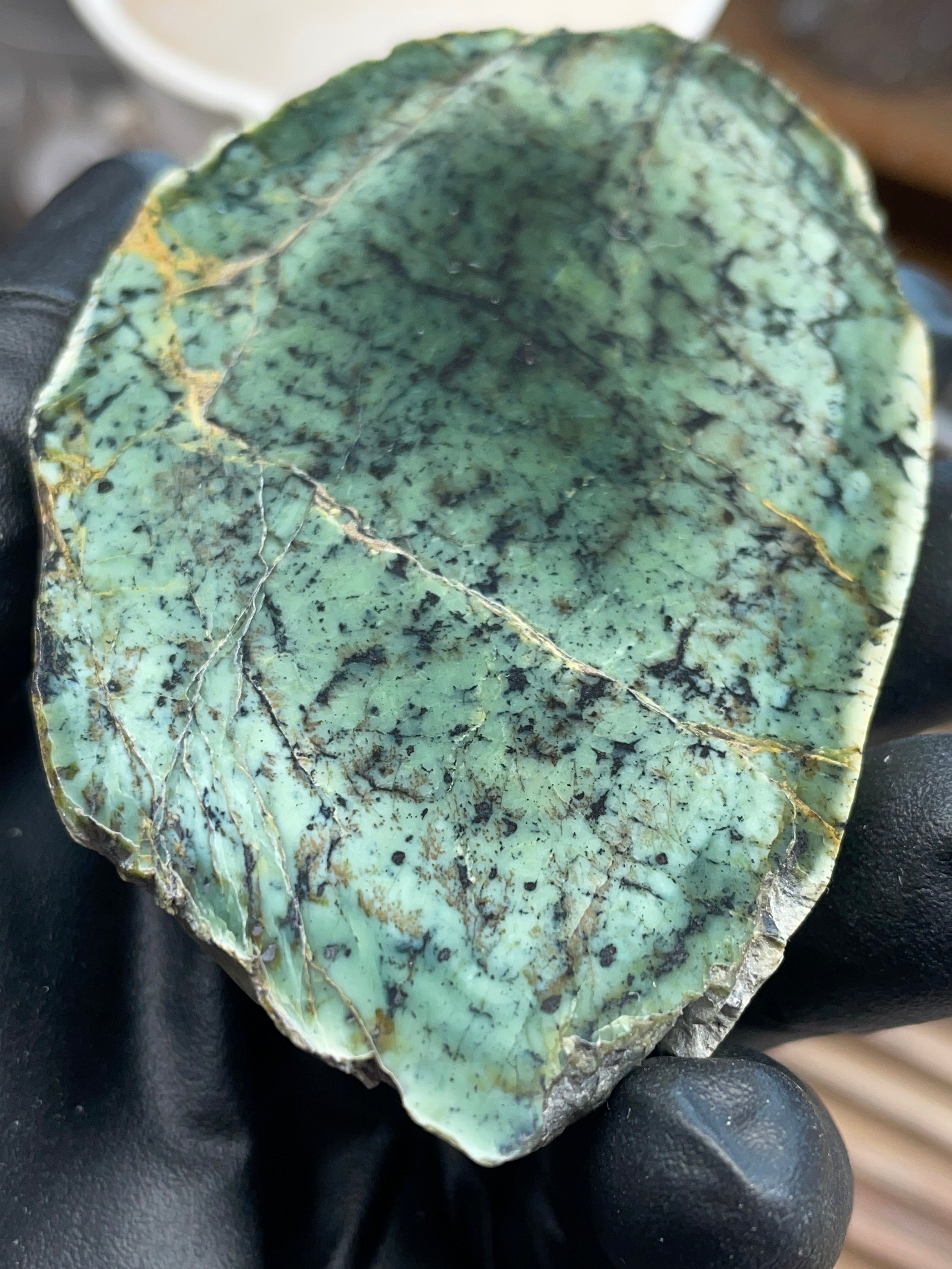 Hand-Collected Mint Green Serpentine Slab | Raw & Refined StoneBorn Specimen