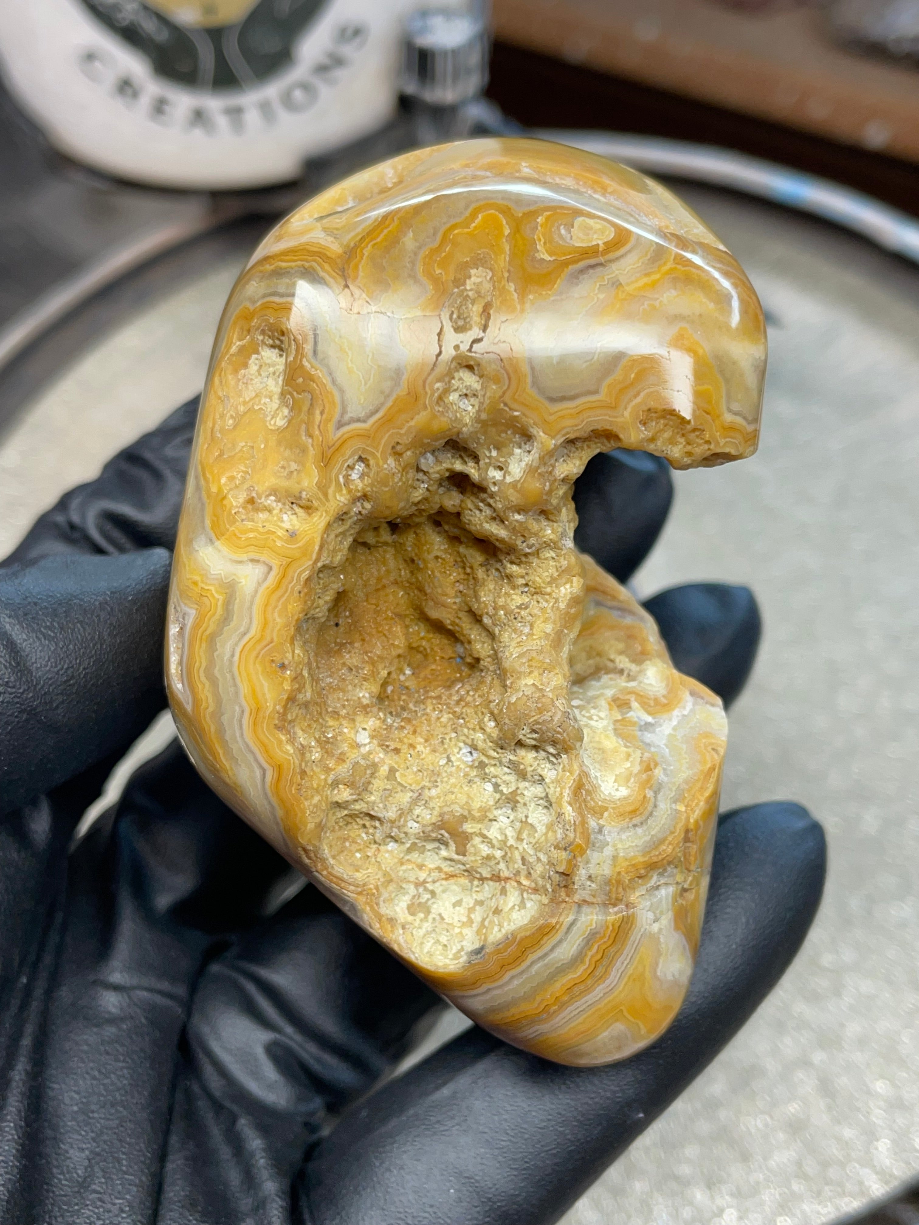 StoneBorn Creations Hand-Polished Crowley Ridge Lace Agate
