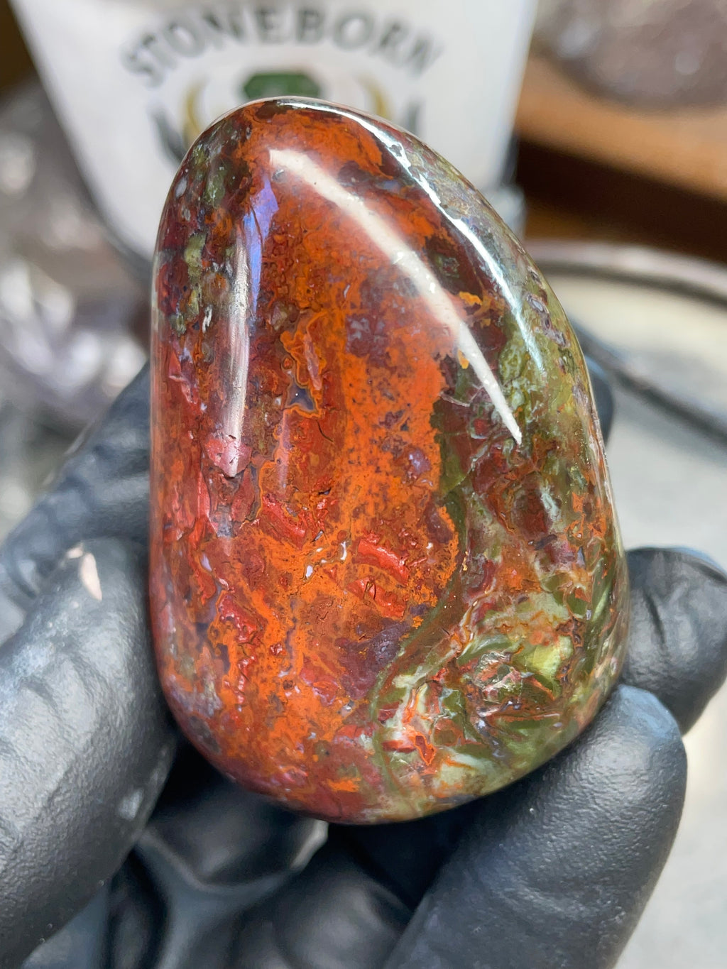 StoneBorn Creations – Polished Red & Green Jasper Stone | Before & After Reveal