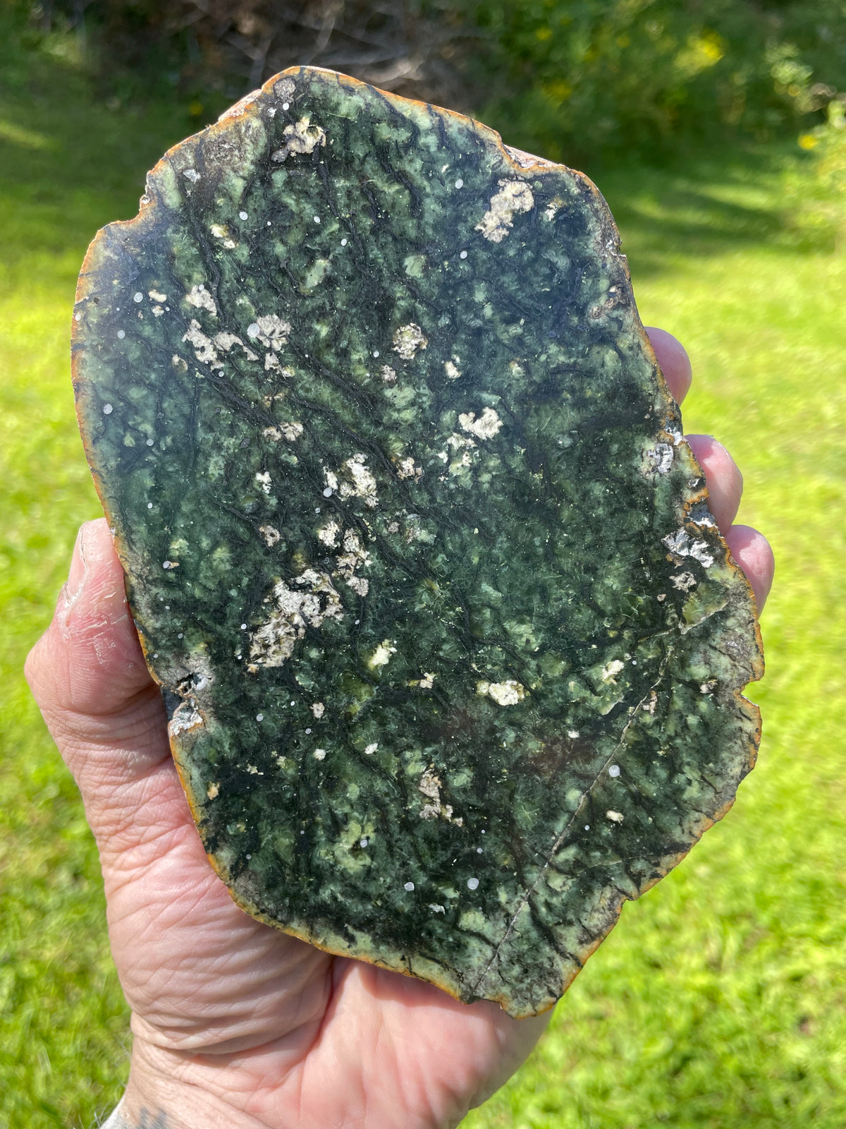 StoneBorn Creations Hand-Polished Vermont Greenstone Freeform