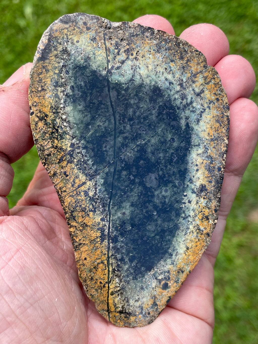 StoneBorn Creations Hand-Polished Vermont Serpentine Bookmatched Pair | One-of-a-Kind Natural Display Stones