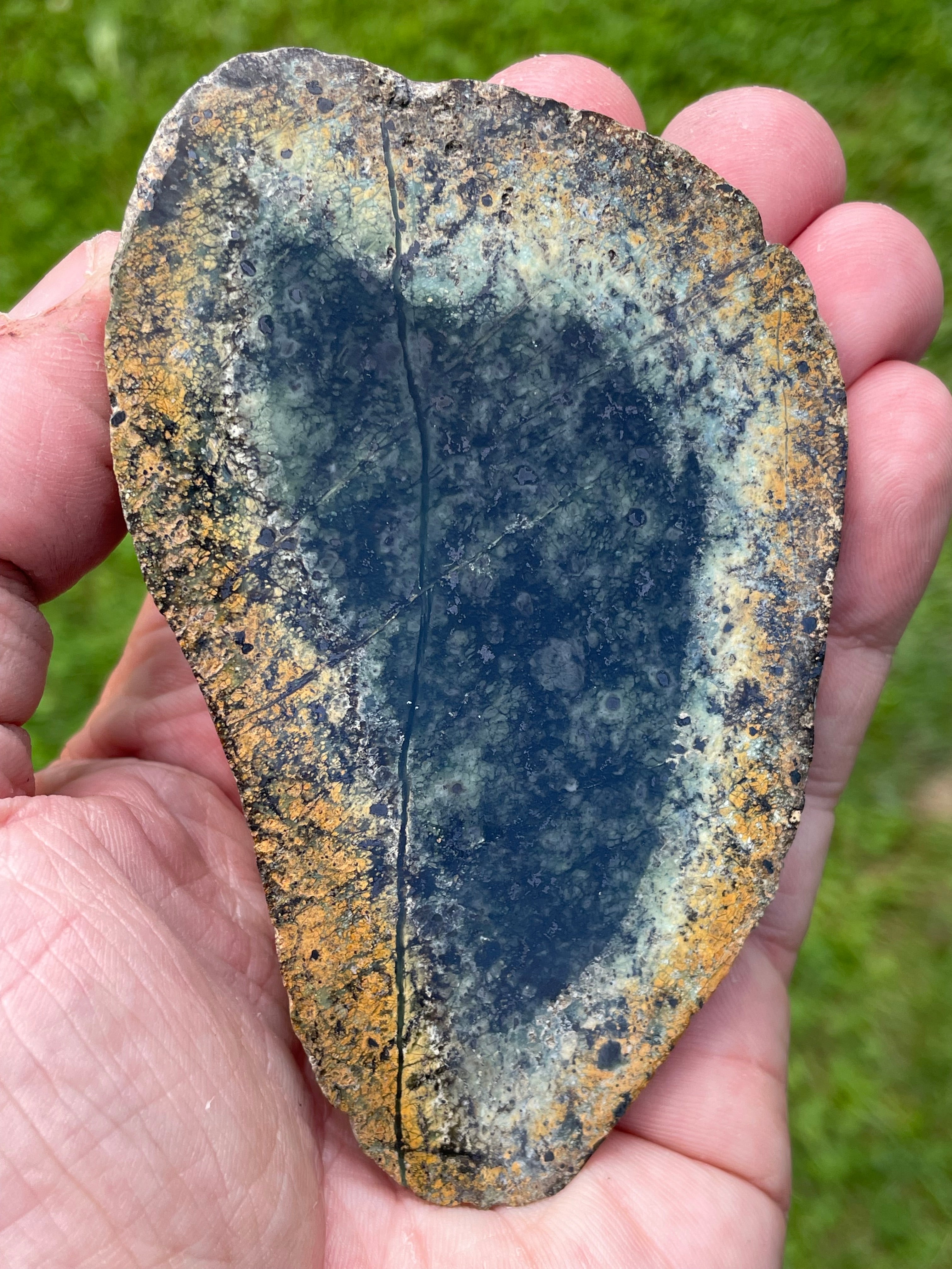 StoneBorn Creations Hand-Polished Vermont Serpentine Bookmatched Pair | One-of-a-Kind Natural Display Stones