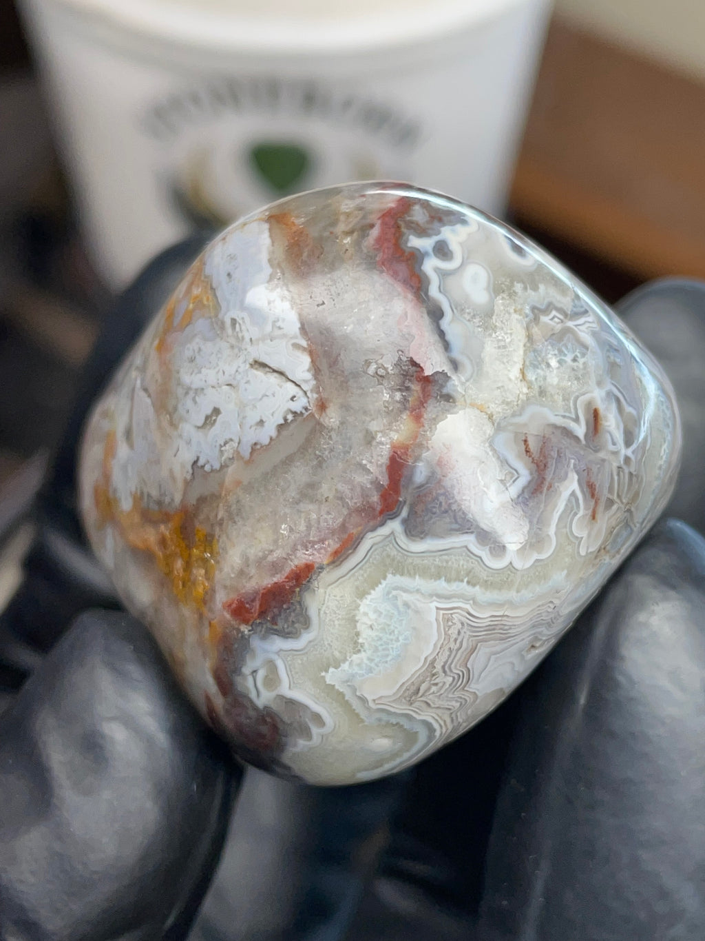 Lace Agate Freeform — Hand Polished StoneBorn Creation