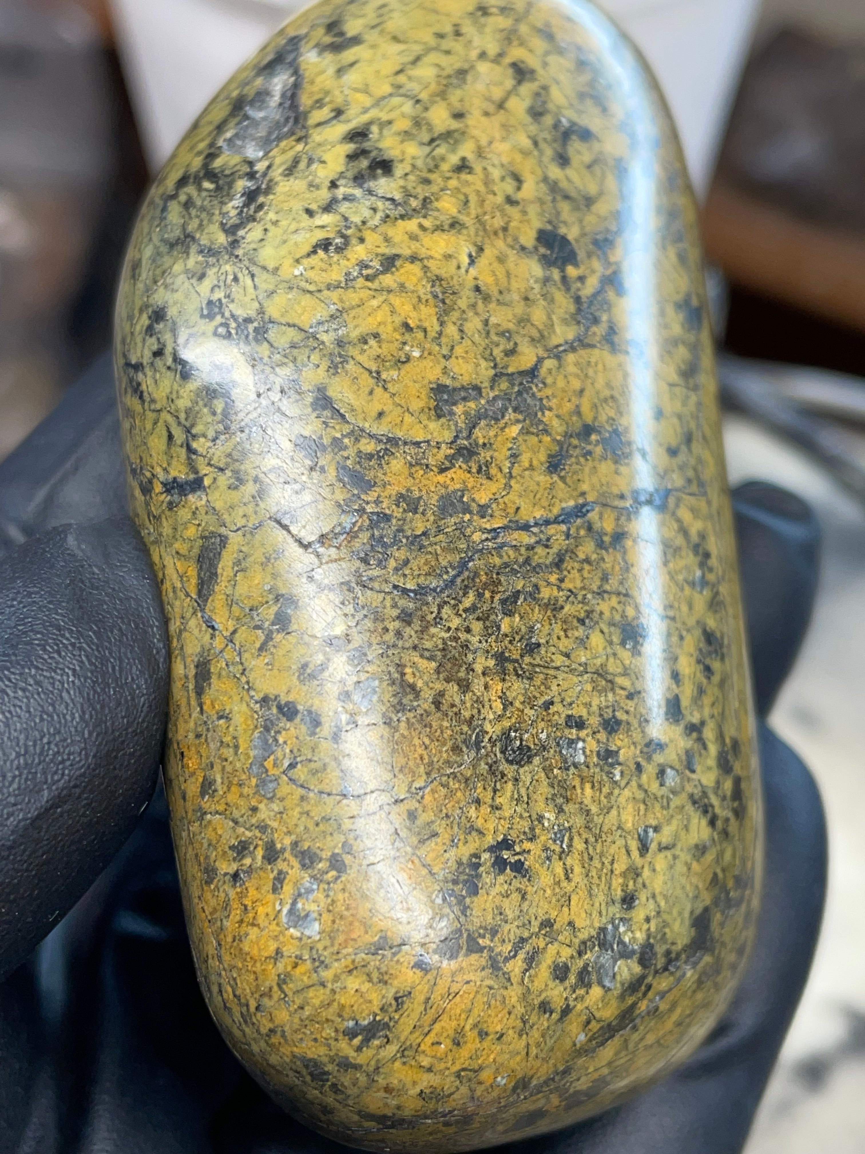 StoneBorn | Hand-Polished Serpentine Earth Stone