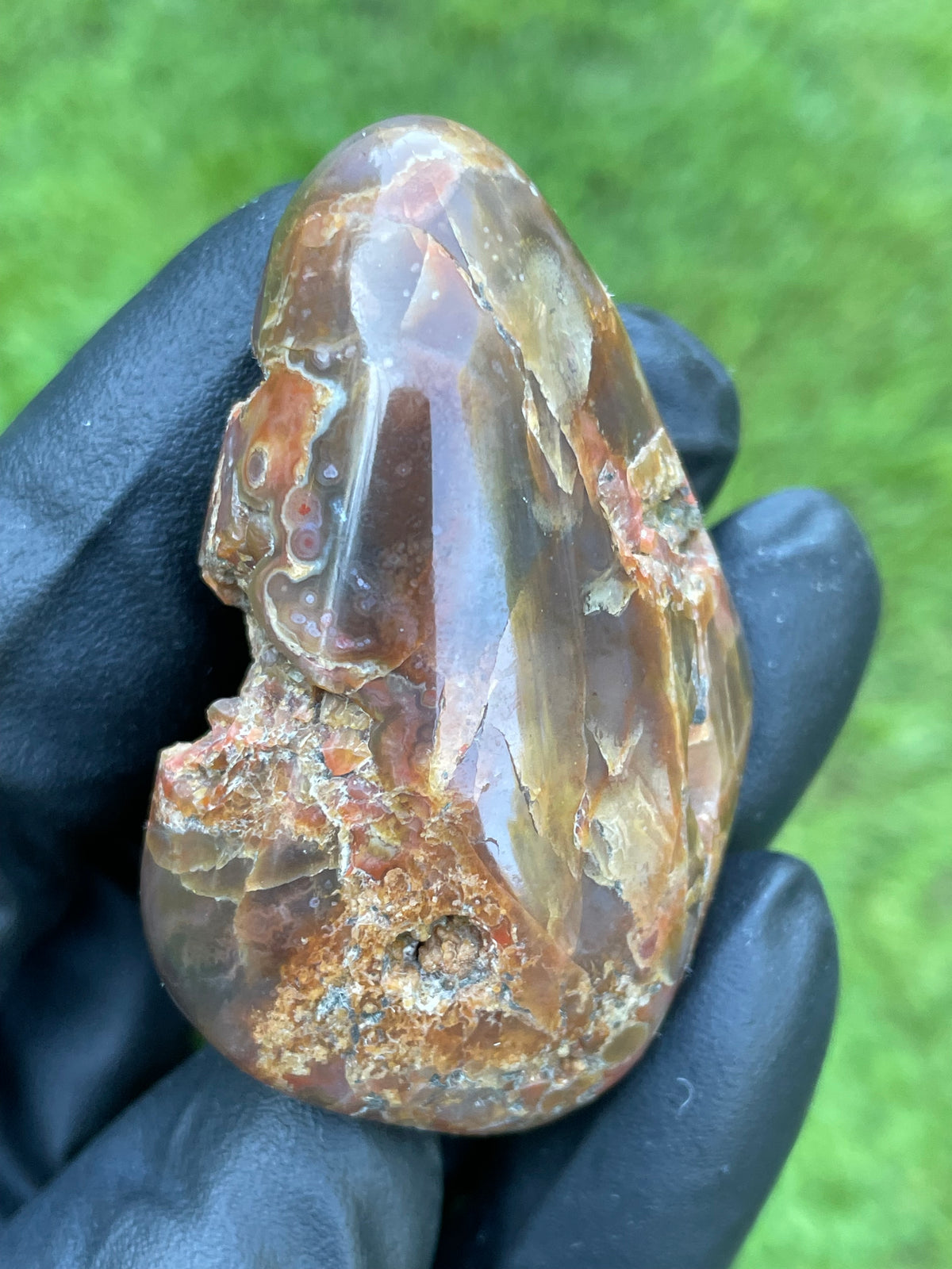 StoneBorn Creations Kentucky Agate Freeform – Hand Polished with Natural Crystal Pockets