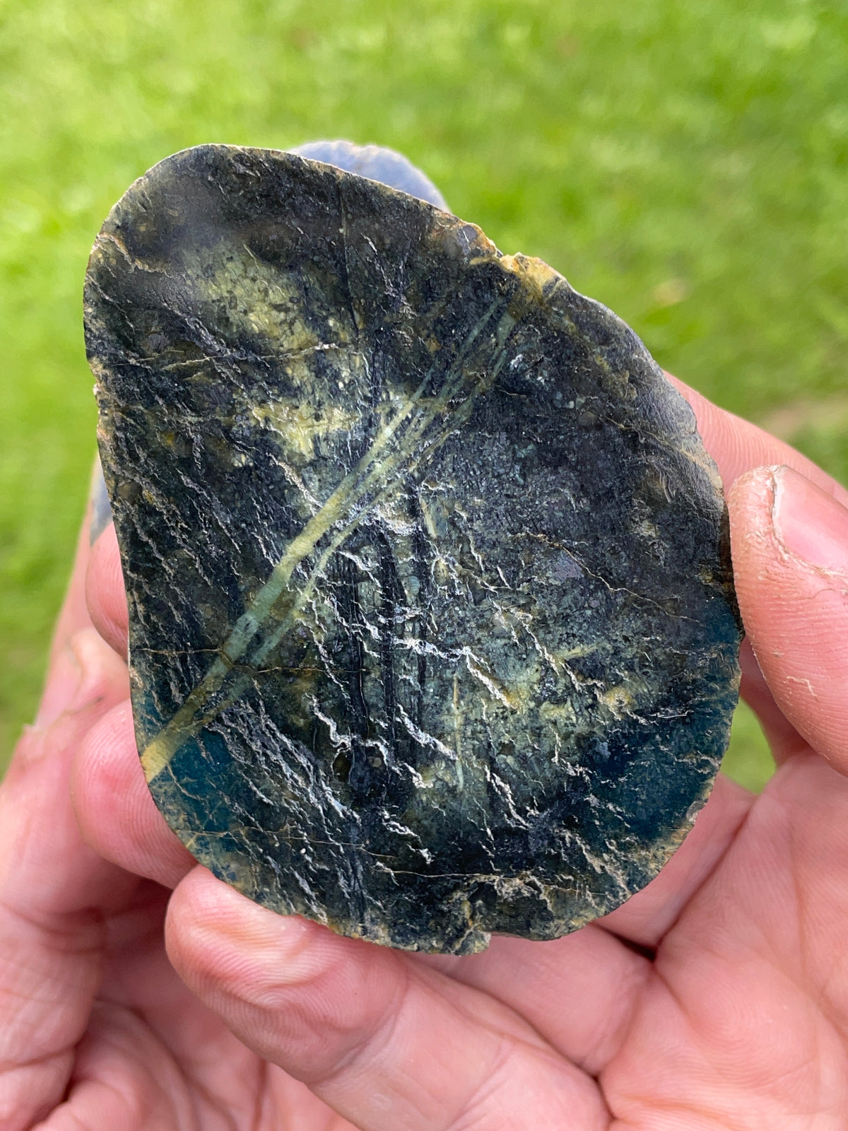 StoneBorn Creations Dark Green Serpentine Matching Pair – Hand Polished Natural Stone