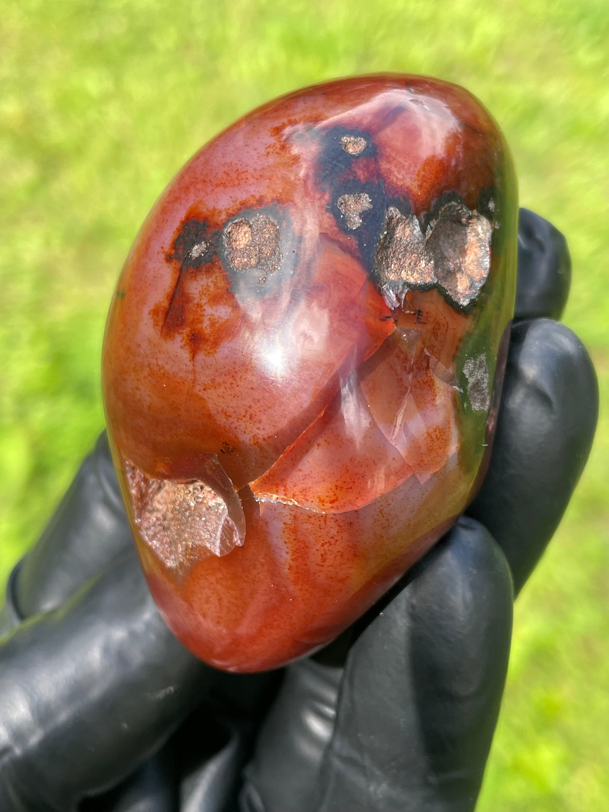 StoneBorn Creations Carnelian Freeform – Hand Polished with Natural Backside