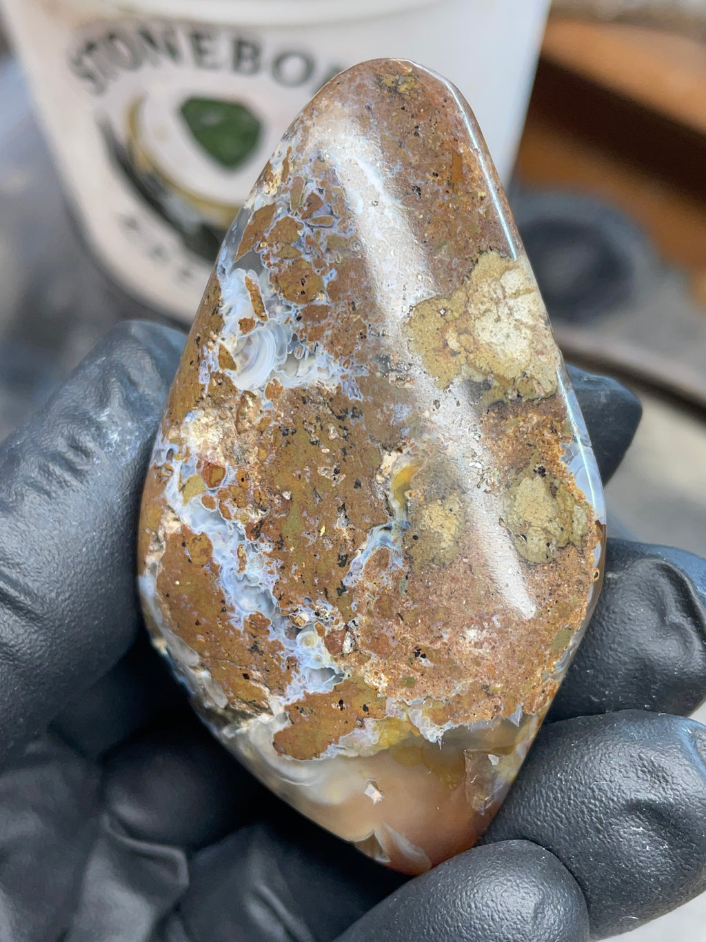 StoneBorn Fire Agate — Hand Shaped & Polished