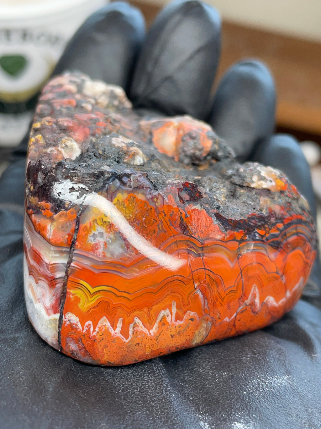 Hand Polished Banded Agate (Raw + Refined Edge)