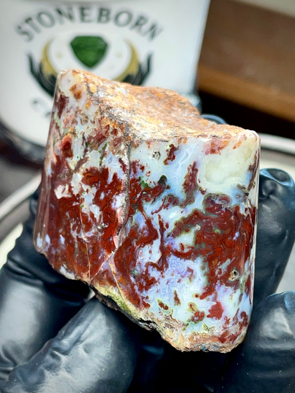 🔥 Fire Agate / Red Lightning Agate – Hand Shaped & Polished | StoneBorn Creations