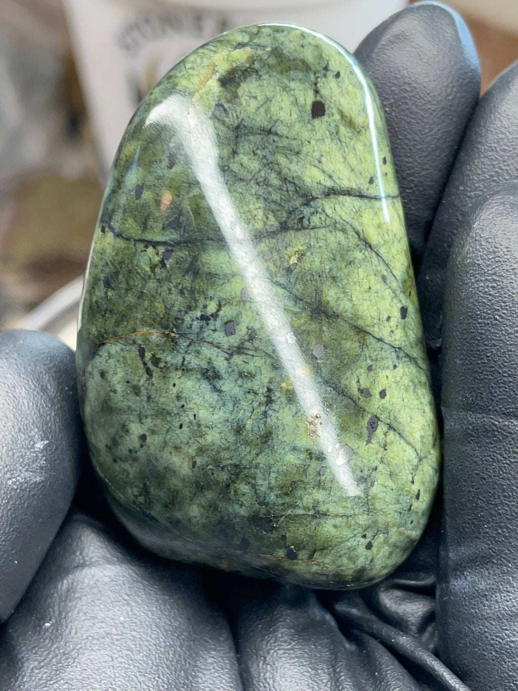 Hand-Polished Green Serpentine Freeform | StoneBorn Creations