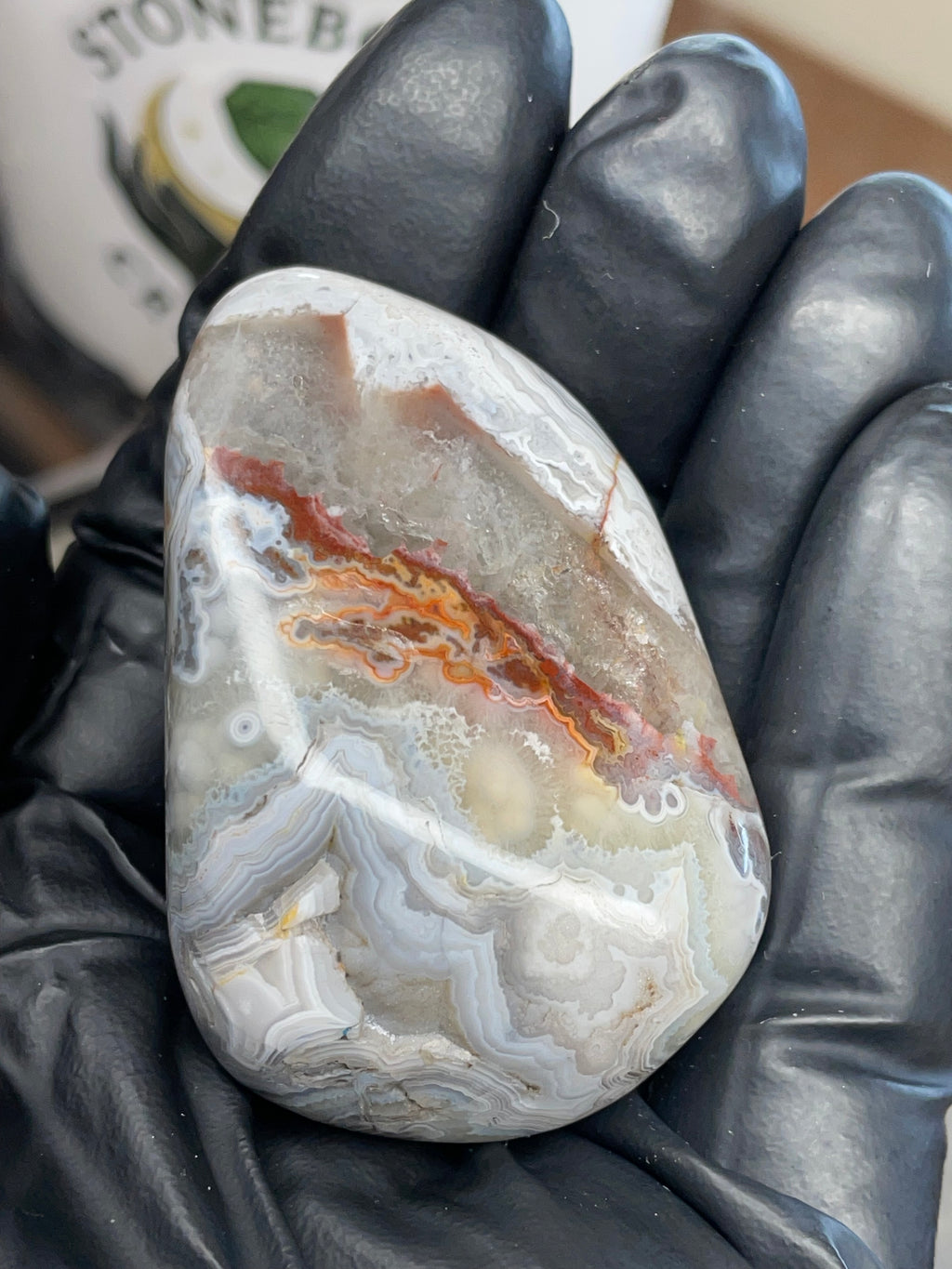 Lace Agate Freeform — Hand Polished StoneBorn Creation
