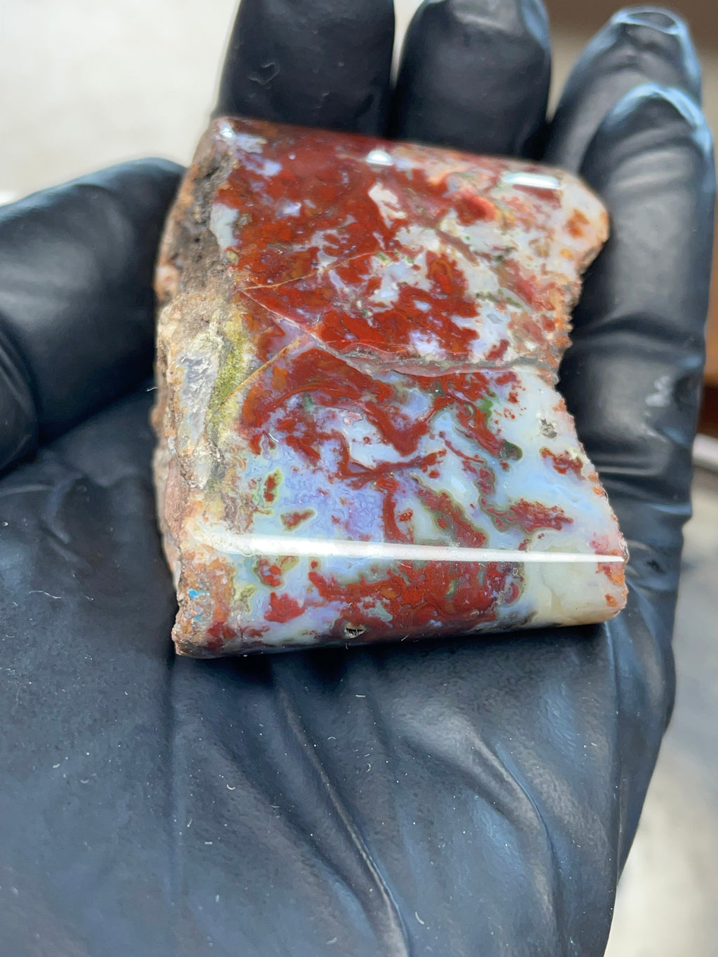 🔥 Fire Agate / Red Lightning Agate – Hand Shaped & Polished | StoneBorn Creations