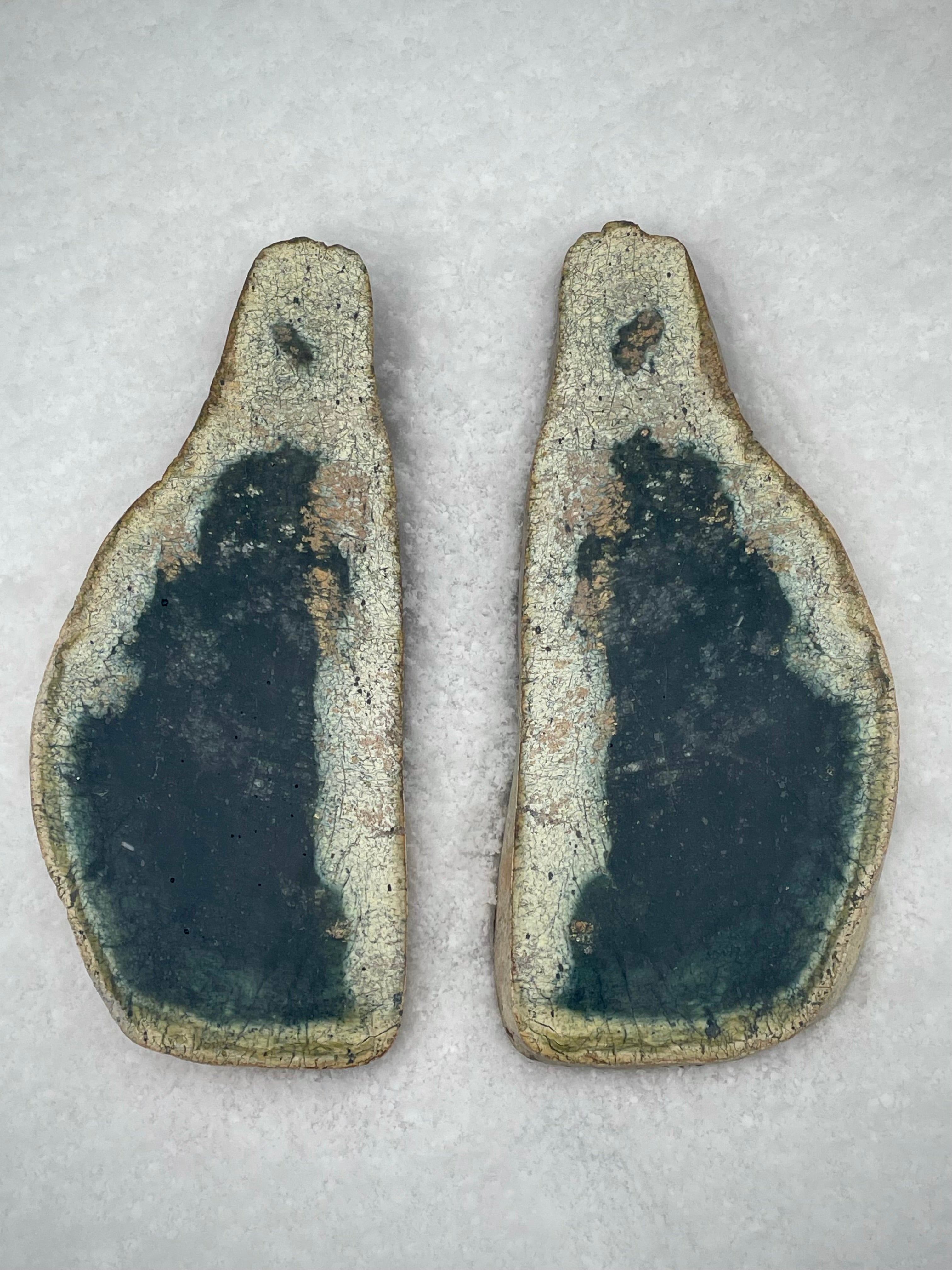 Polished Vermont Green Slate • Rare Crackle Pattern • Natural “Lake” Formation (Matched Halves Available)