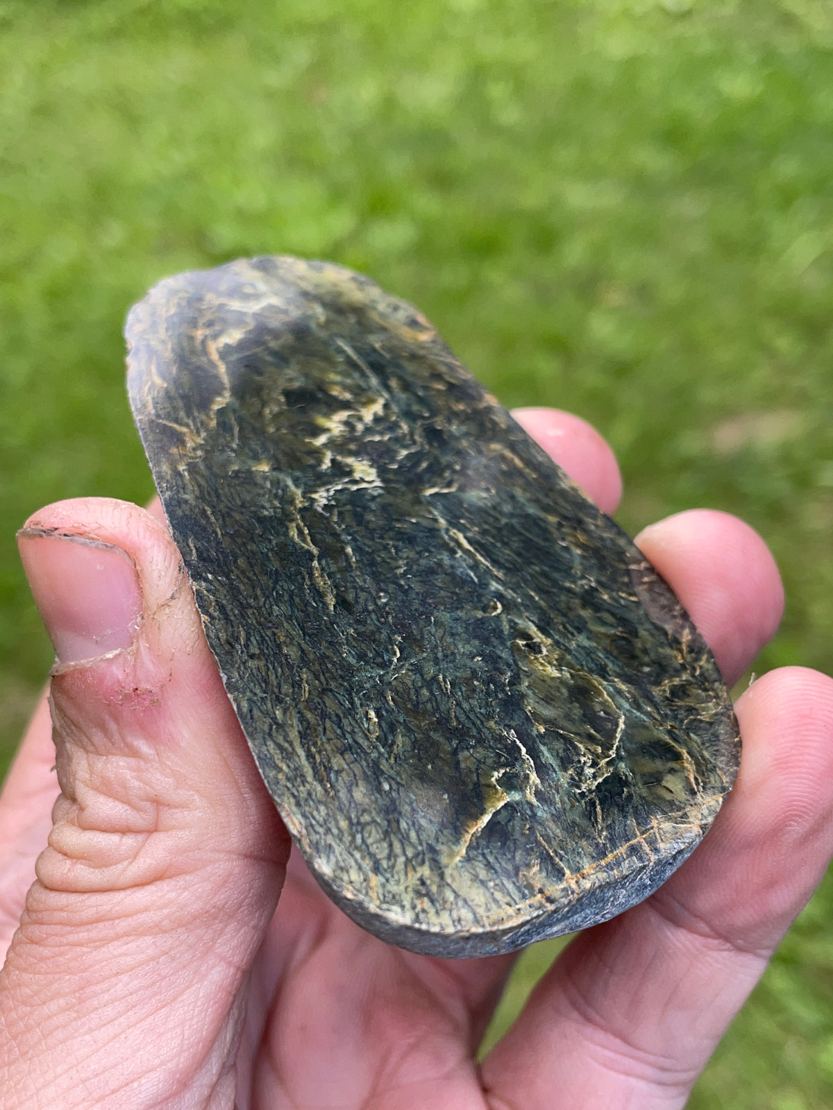 StoneBorn Creations Textured Green Serpentine Matching Pair – Hand Polished Natural Stone