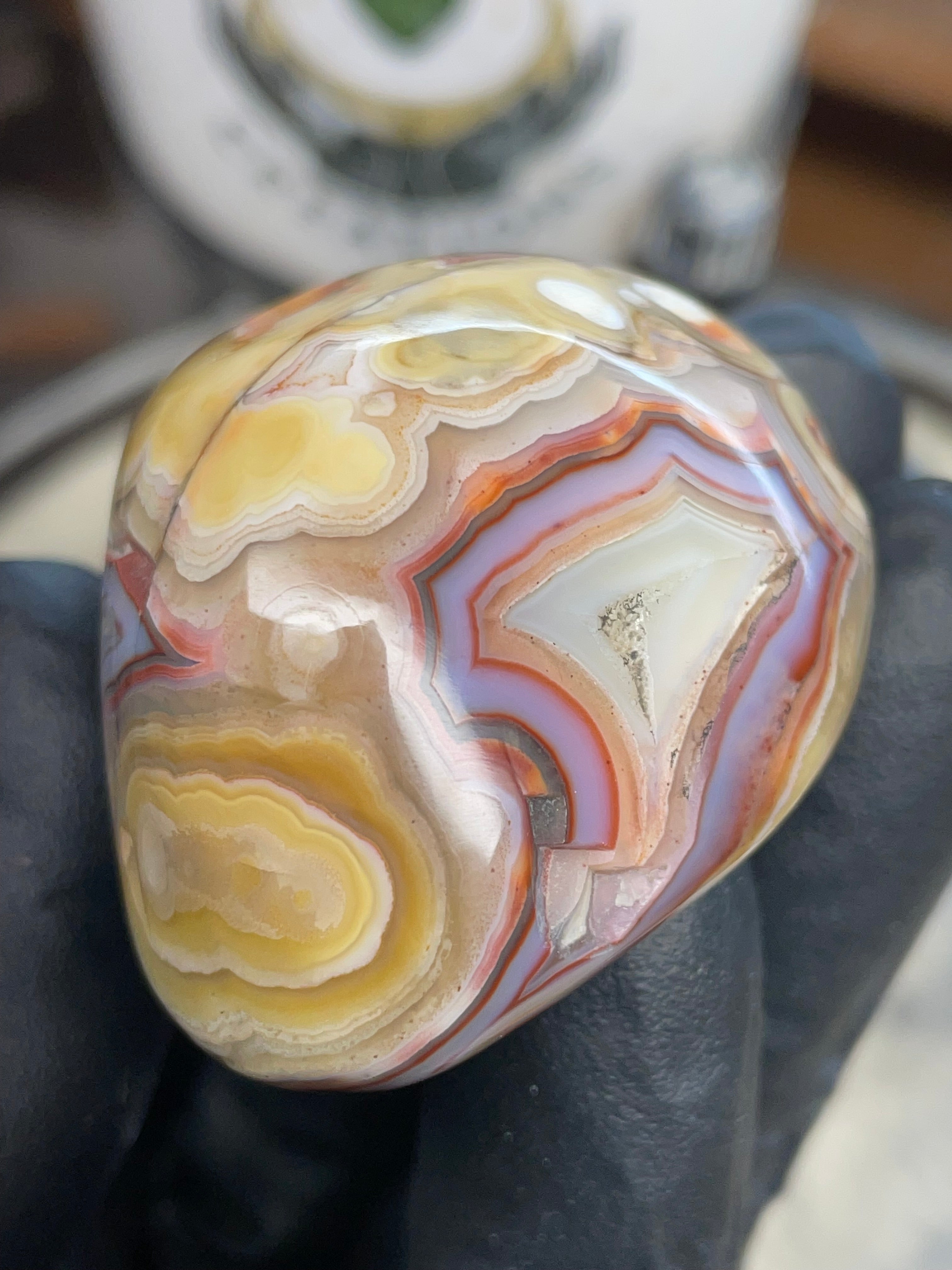 StoneBorn Banded Agate with Natural Druzy Pocket