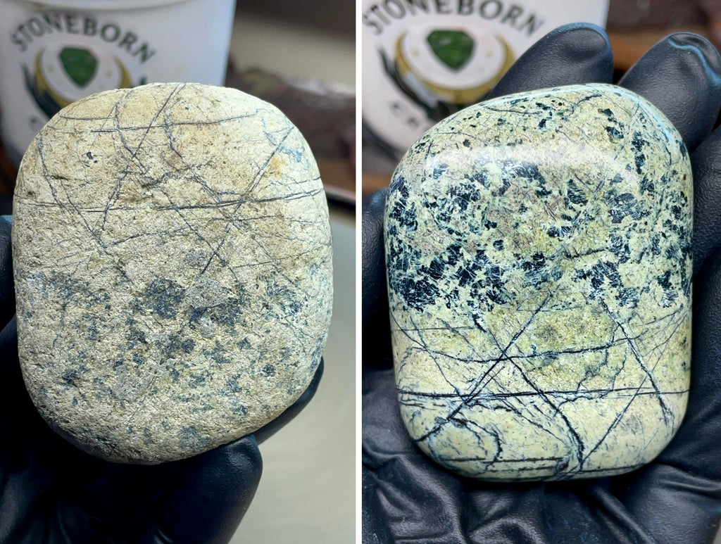 Hand Polished Veined Serpentine • StoneBorn Original