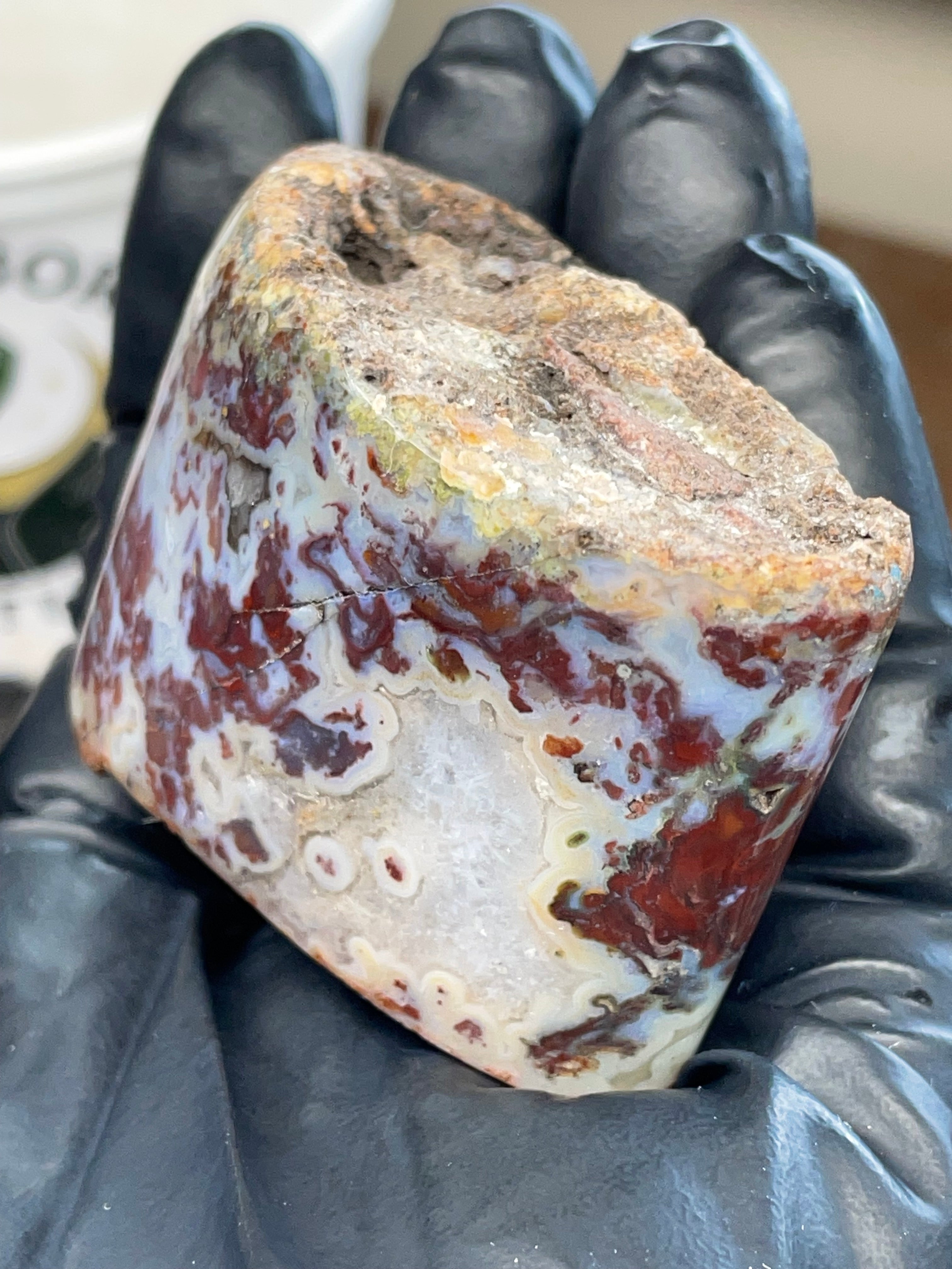 🔥 Fire Agate / Red Lightning Agate – Hand Shaped & Polished | StoneBorn Creations
