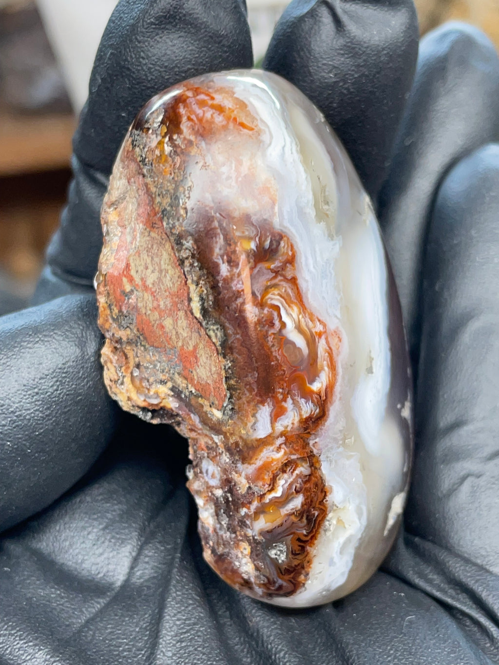 StoneBorn Fire Agate — Hand-Polished Natural Transformation