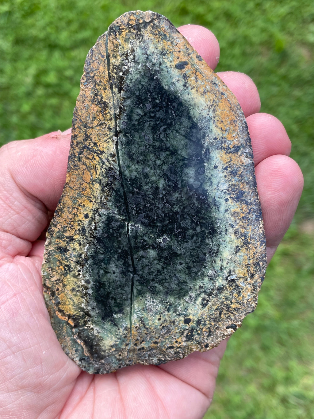 StoneBorn Creations Hand-Polished Vermont Serpentine Bookmatched Pair | One-of-a-Kind Natural Display Stones
