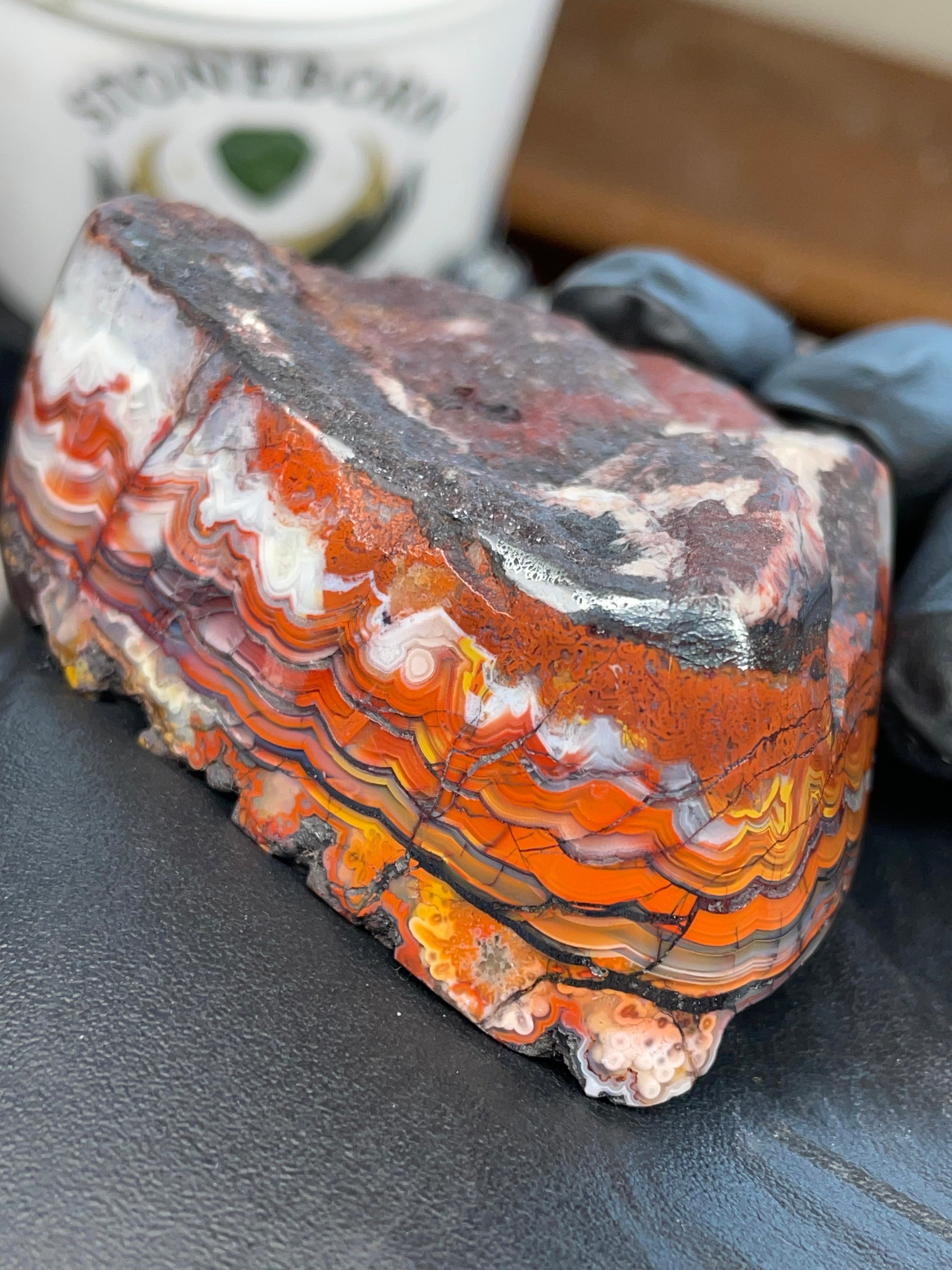 Hand Polished Banded Agate (Raw + Refined Edge)