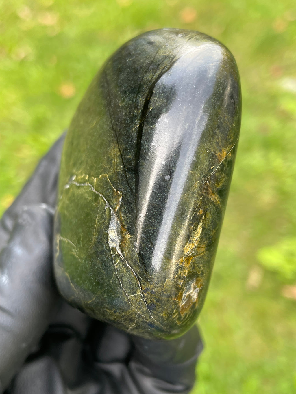 StoneBorn Creations Stream-Forged Green Stone – Hand Polished Natural Freeform