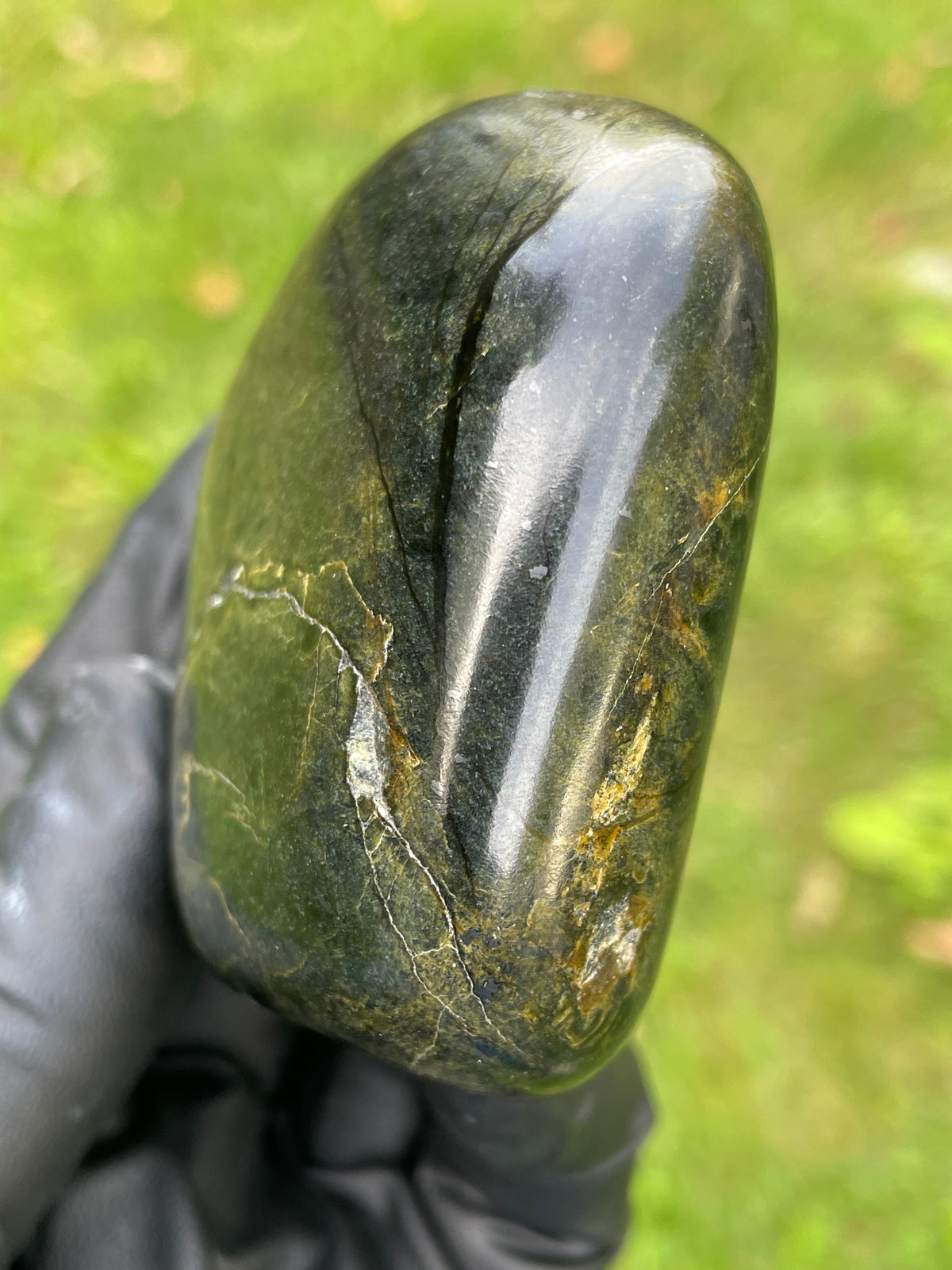 StoneBorn Creations Stream-Forged Green Stone – Hand Polished Natural Freeform