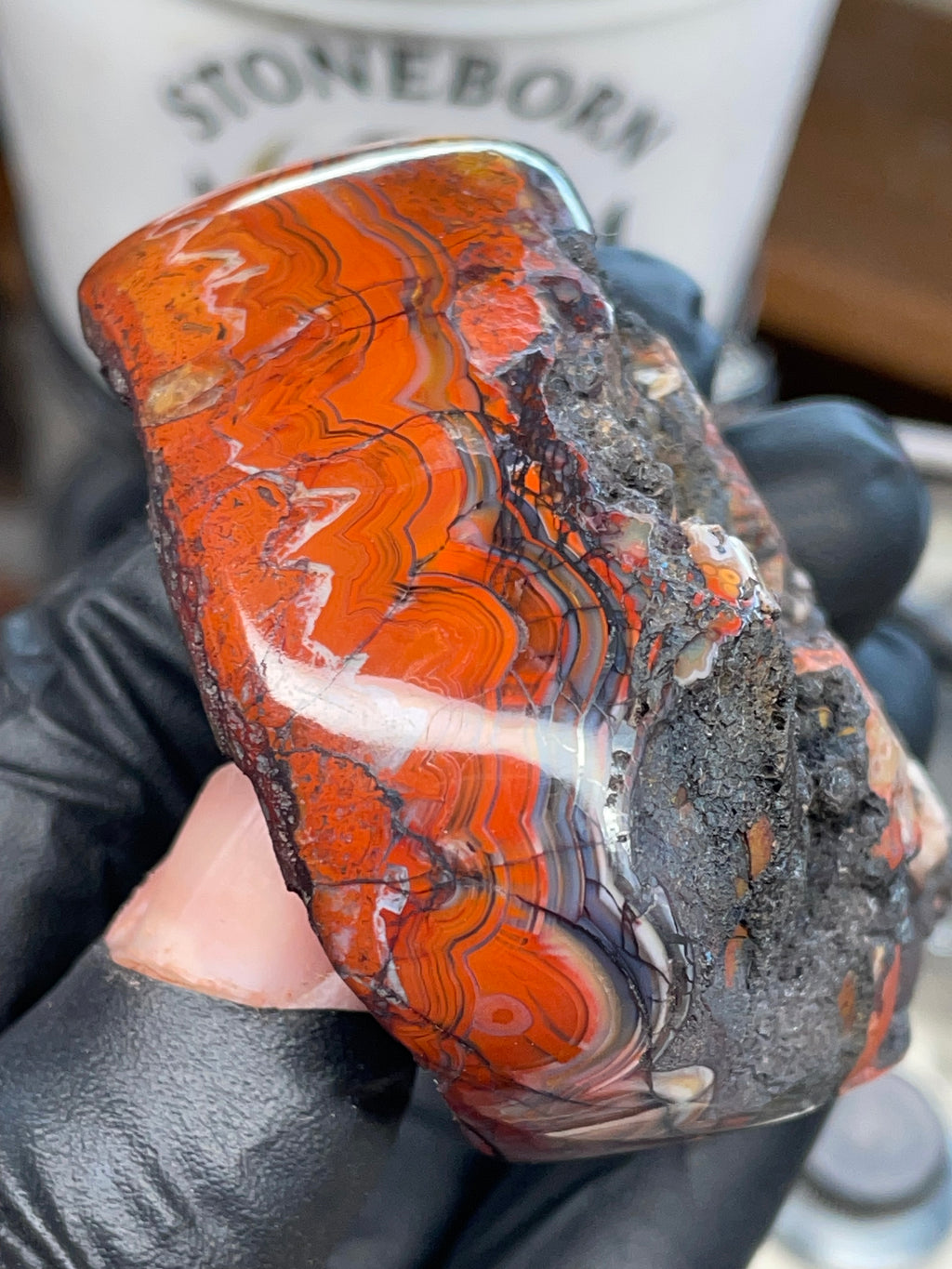 Hand Polished Banded Agate (Raw + Refined Edge)