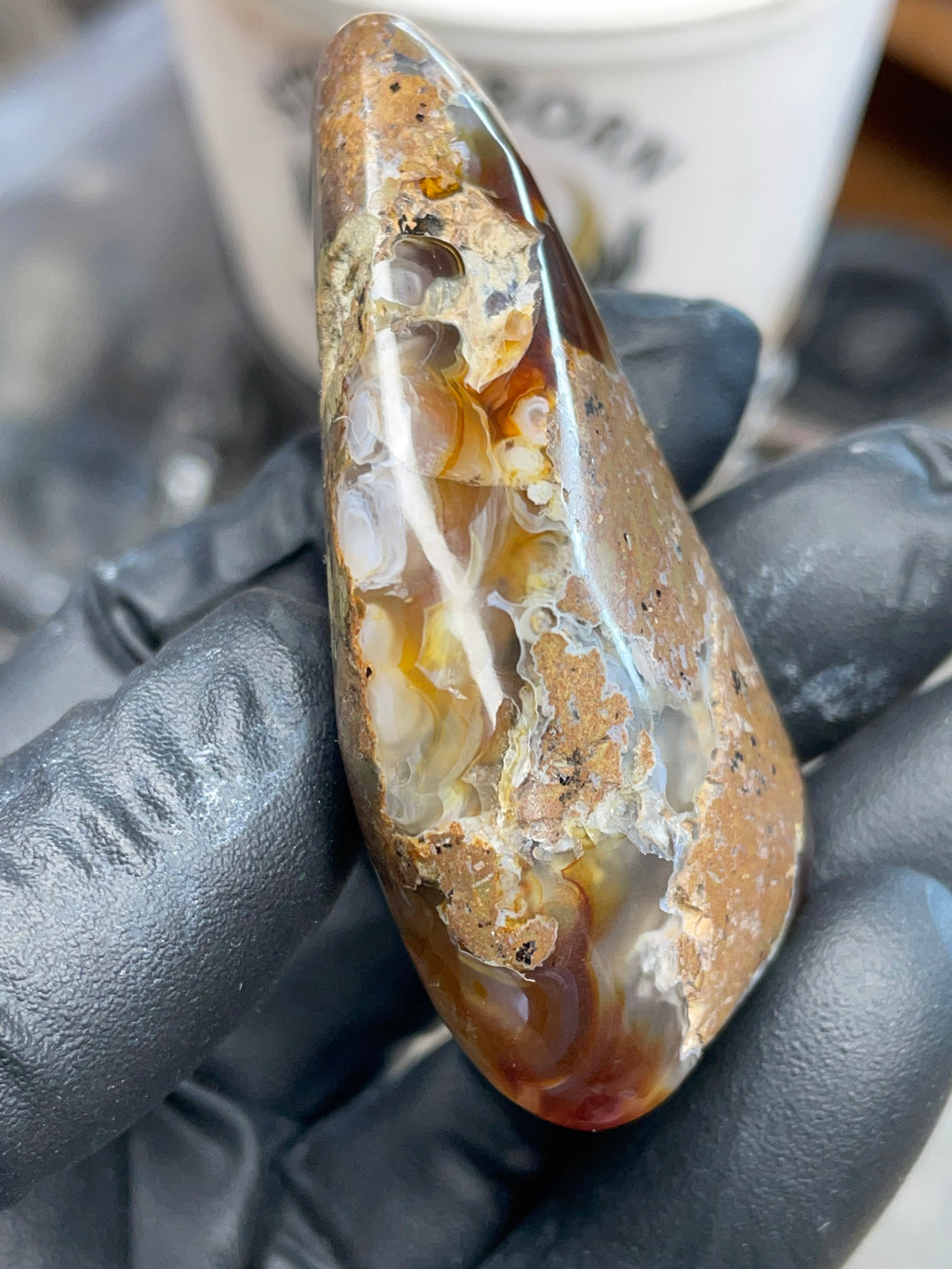 StoneBorn Fire Agate — Hand Shaped & Polished