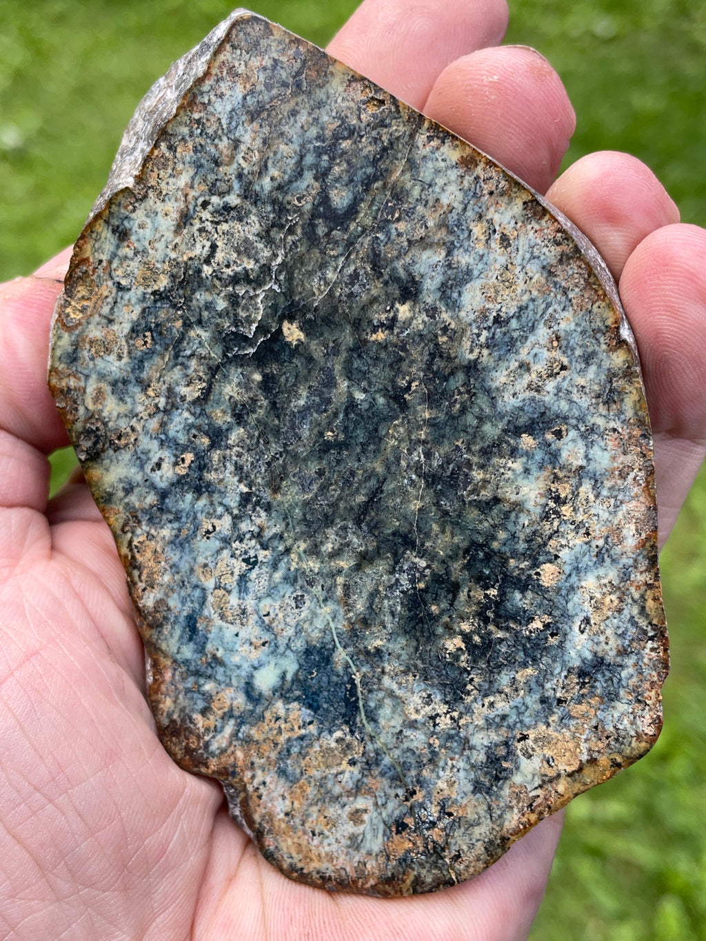 StoneBorn Creations – Hand-Polished Blue-Green Mystery Stone Matching Pair | Natural Split Stone