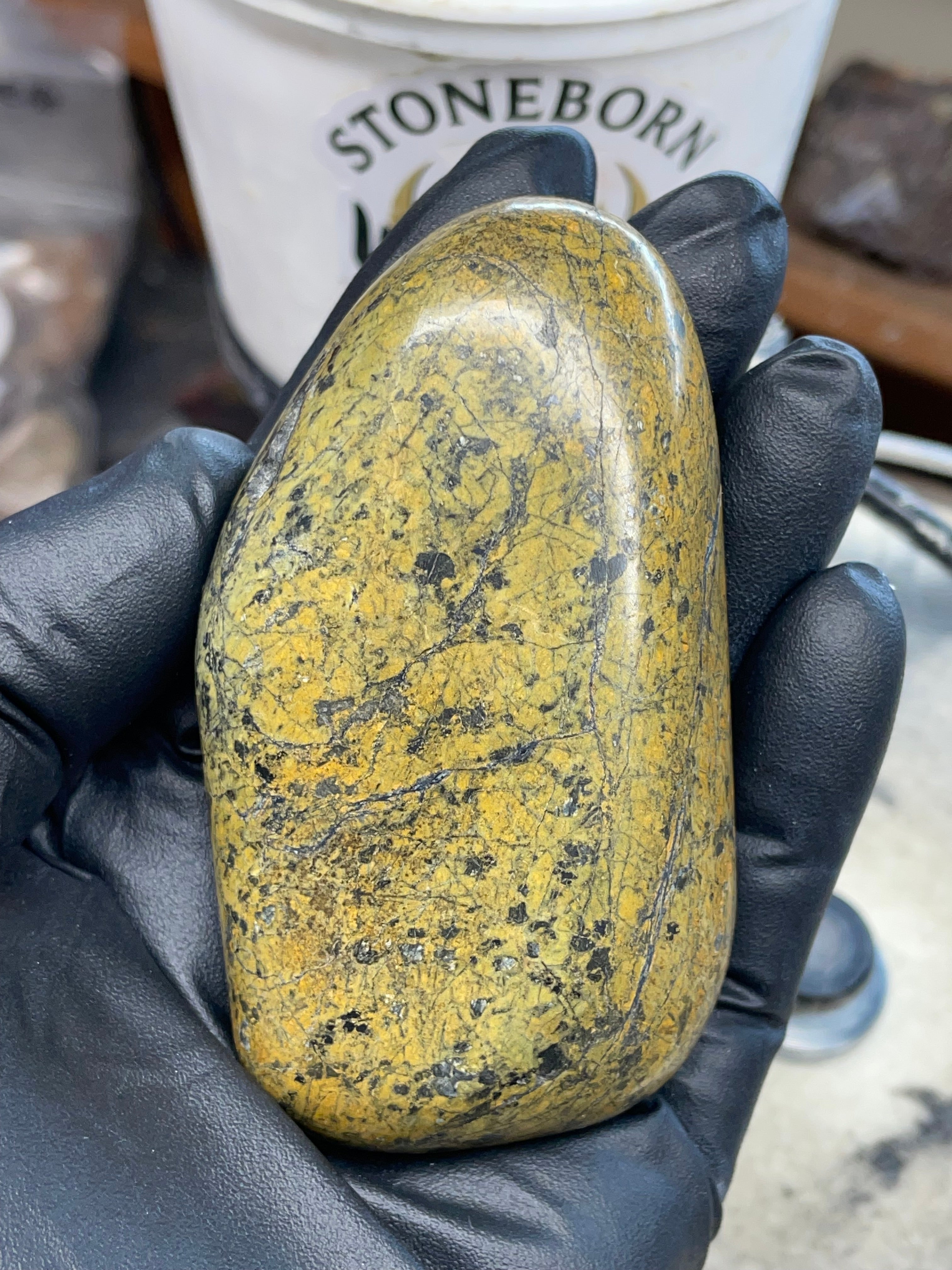 StoneBorn | Hand-Polished Serpentine Earth Stone