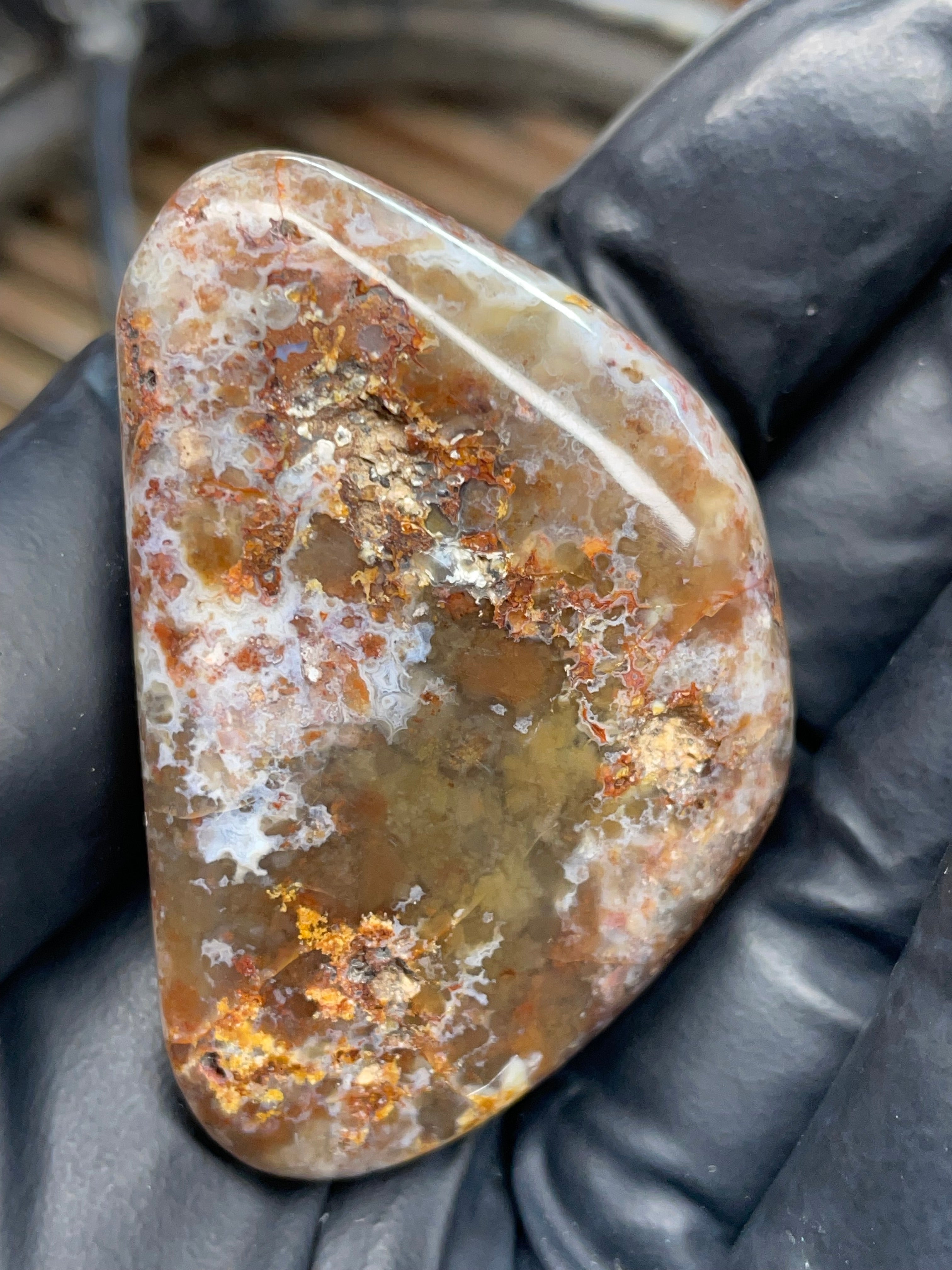 Polished Earth-Toned Agate | Hand-Finished Freeform Stone