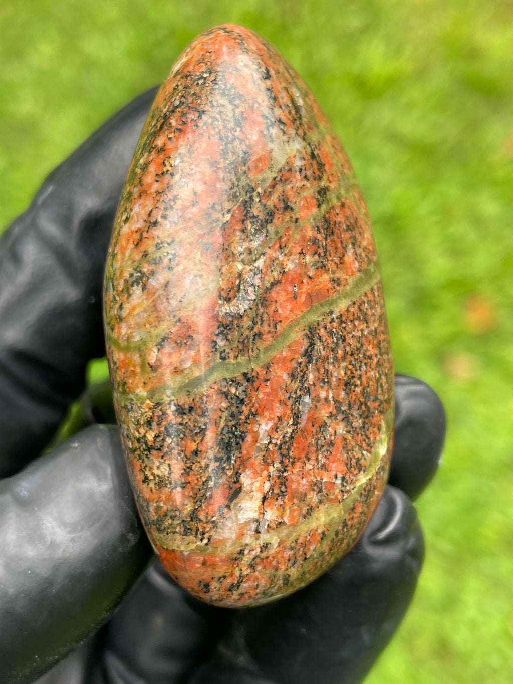 StoneBorn Creations Vermont Unakite / Granite – Hand Polished Freeform Stone